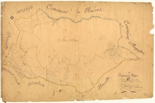 Le Moulin et le Bois d'Opio, le Bois d'Opio. - Plan de section, B2