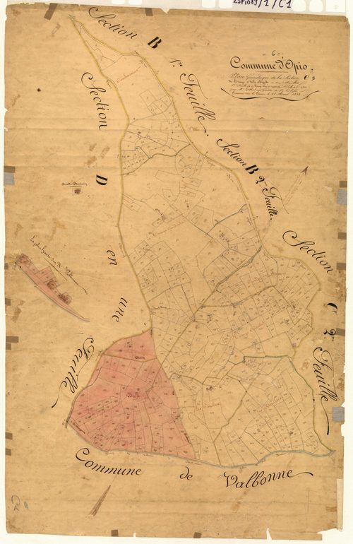 Le Tamyé et la Bégude, le Tamyé. - Plan de section, C1