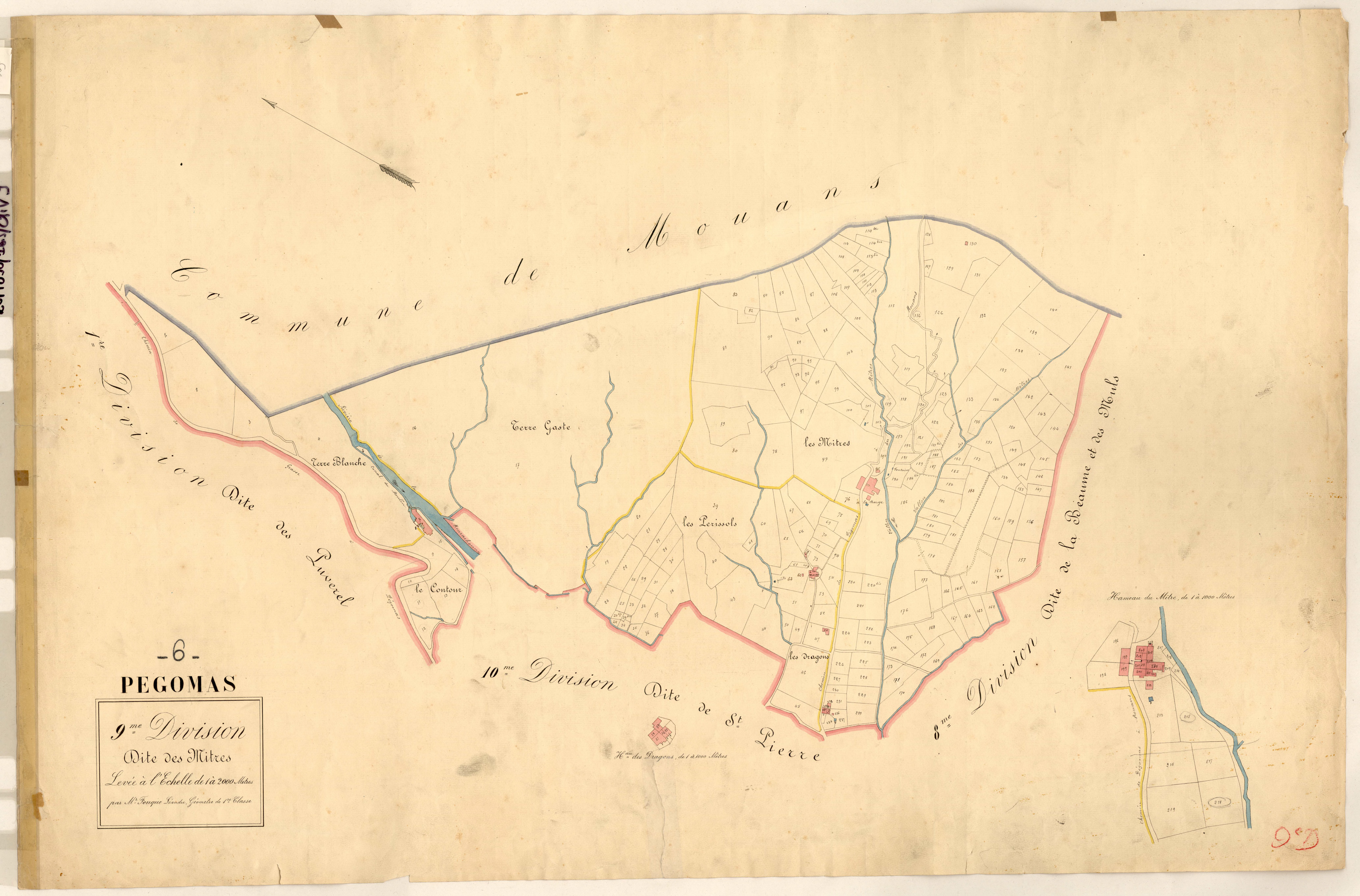 Les Mitres. - Plan de section, 9