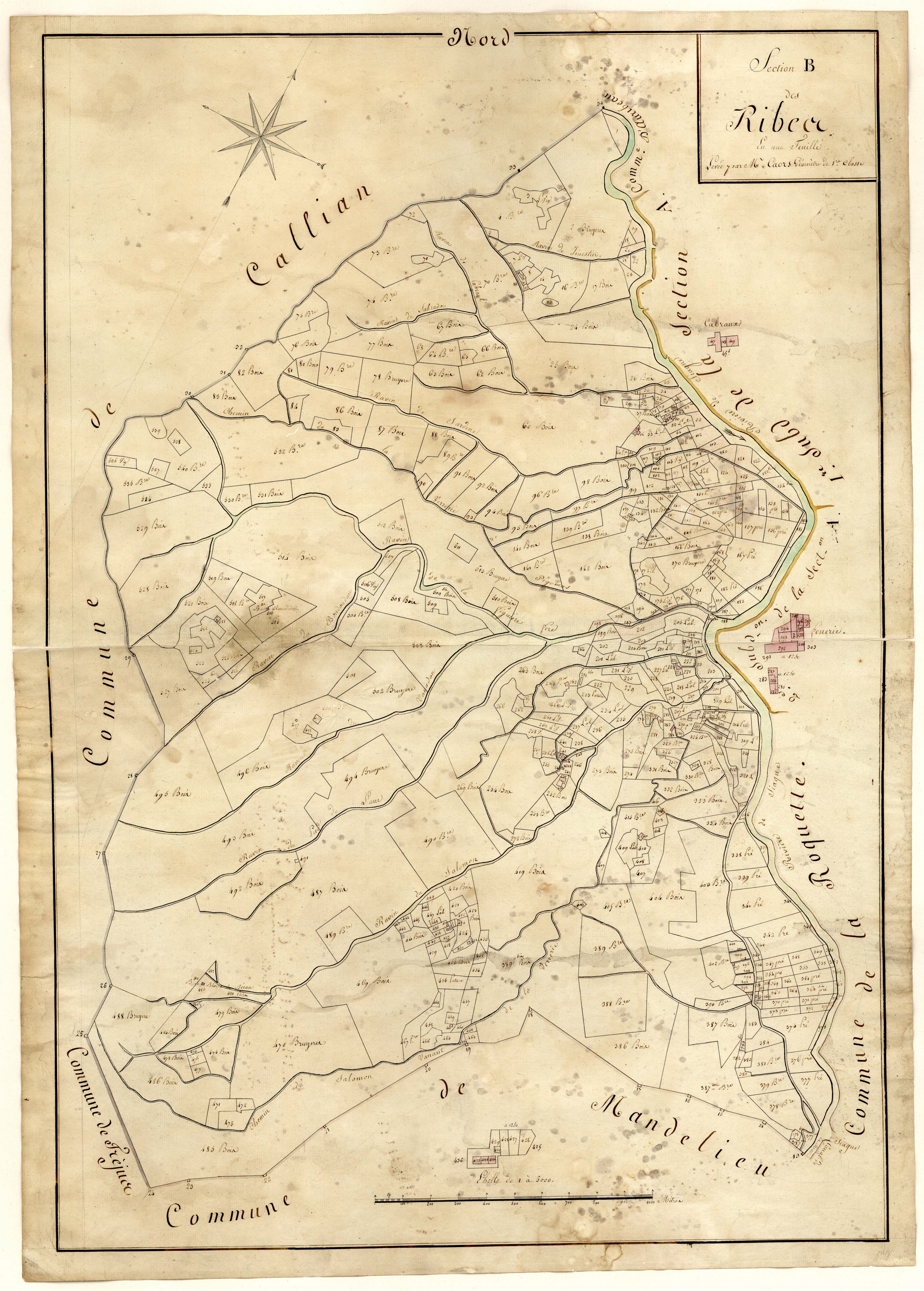 Les Ribes. - Plan de section, B