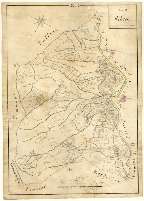 Les Ribes. - Plan de section, B
