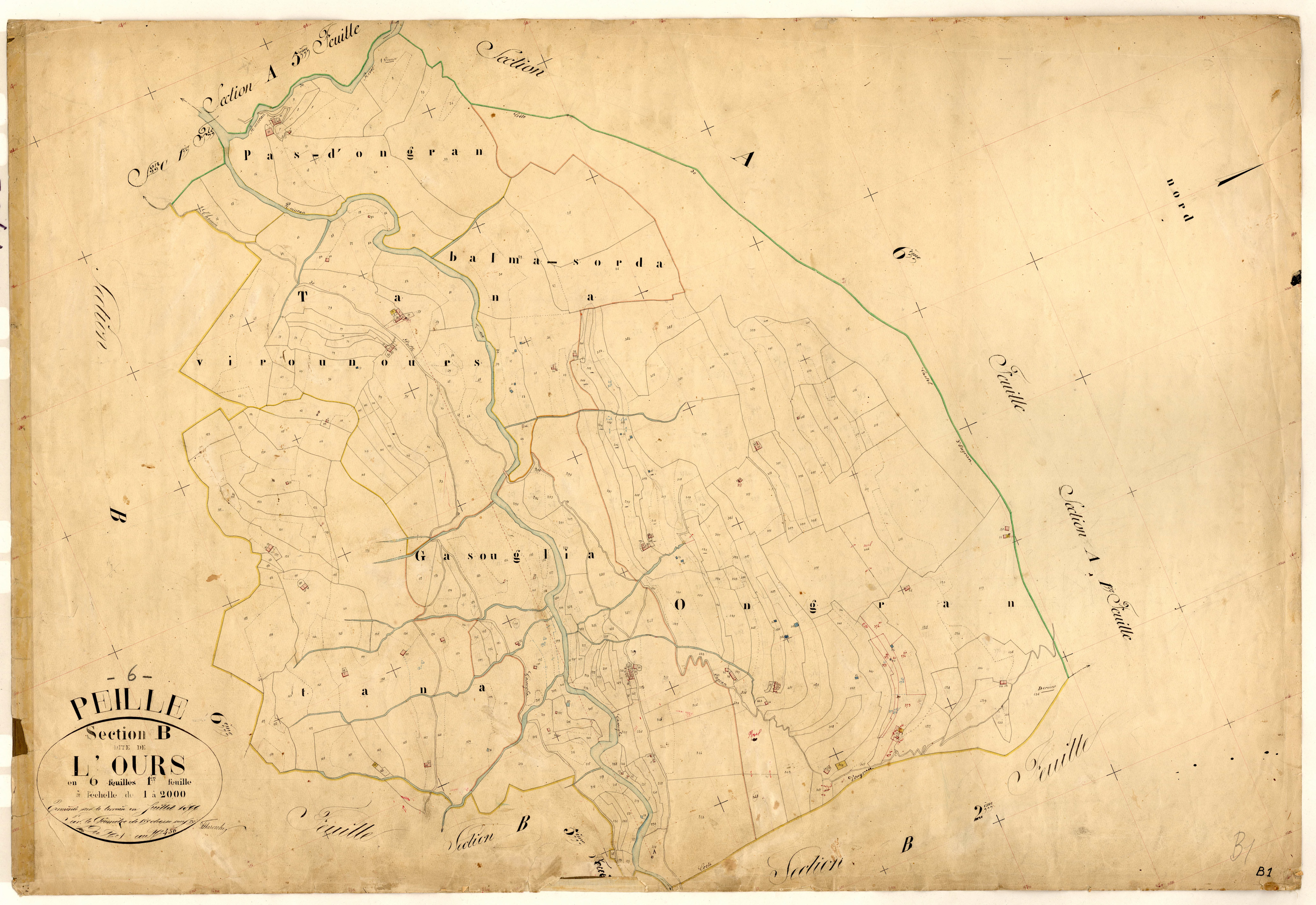 L'Ours. - Plan de section, B1