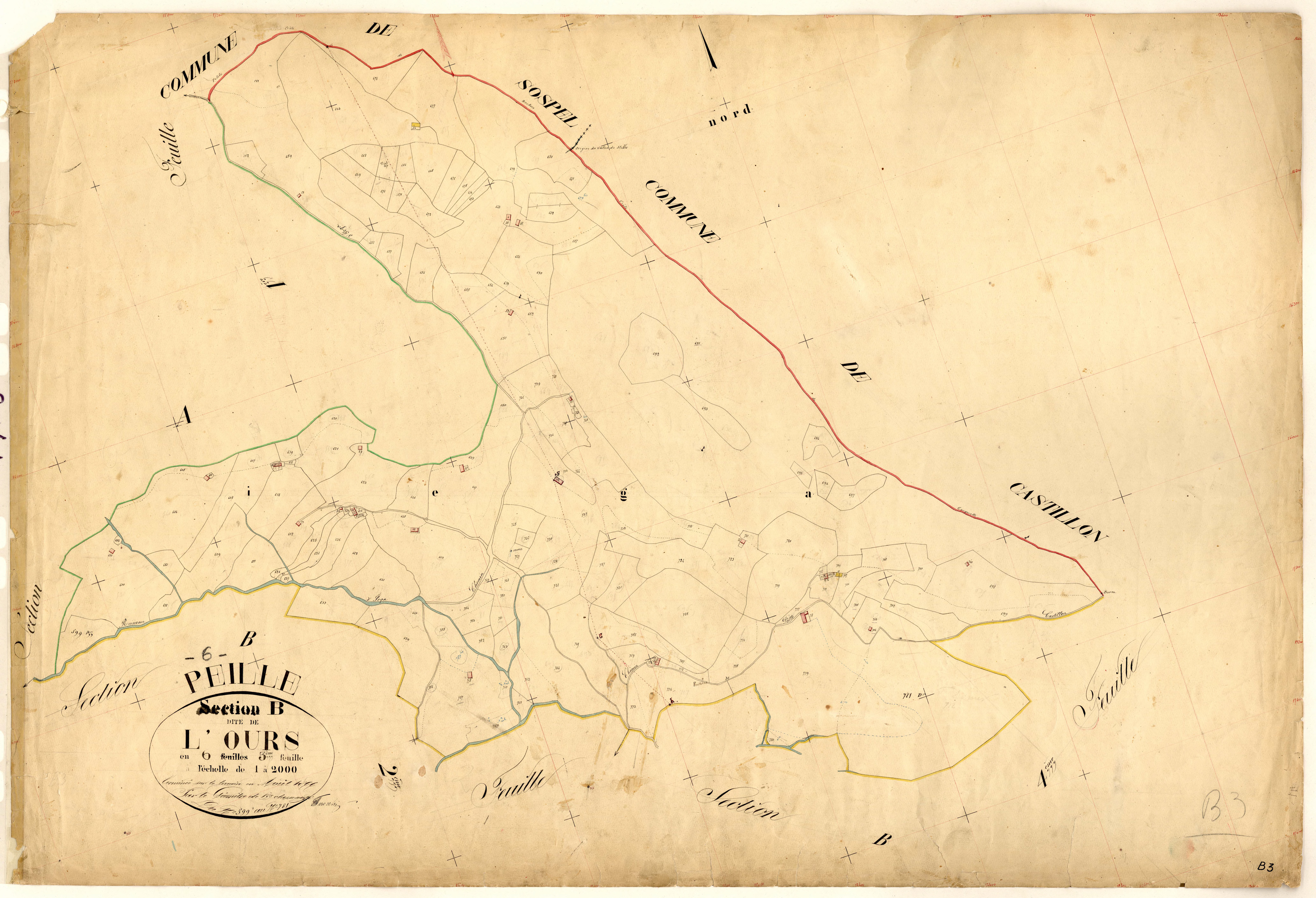 L'Ours. - Plan de section, B3