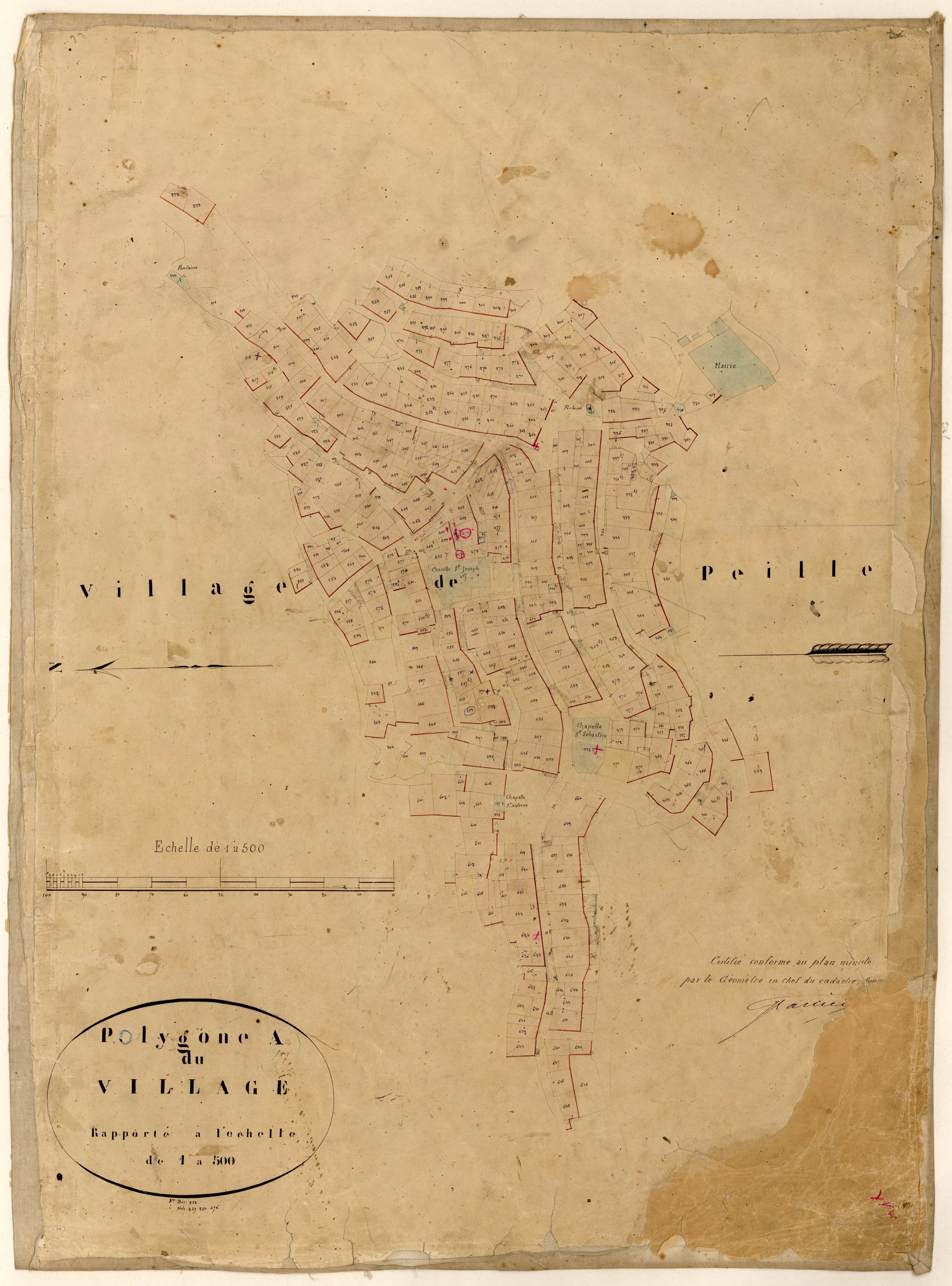 Le Village (développement). - Plan de section, E1(d)