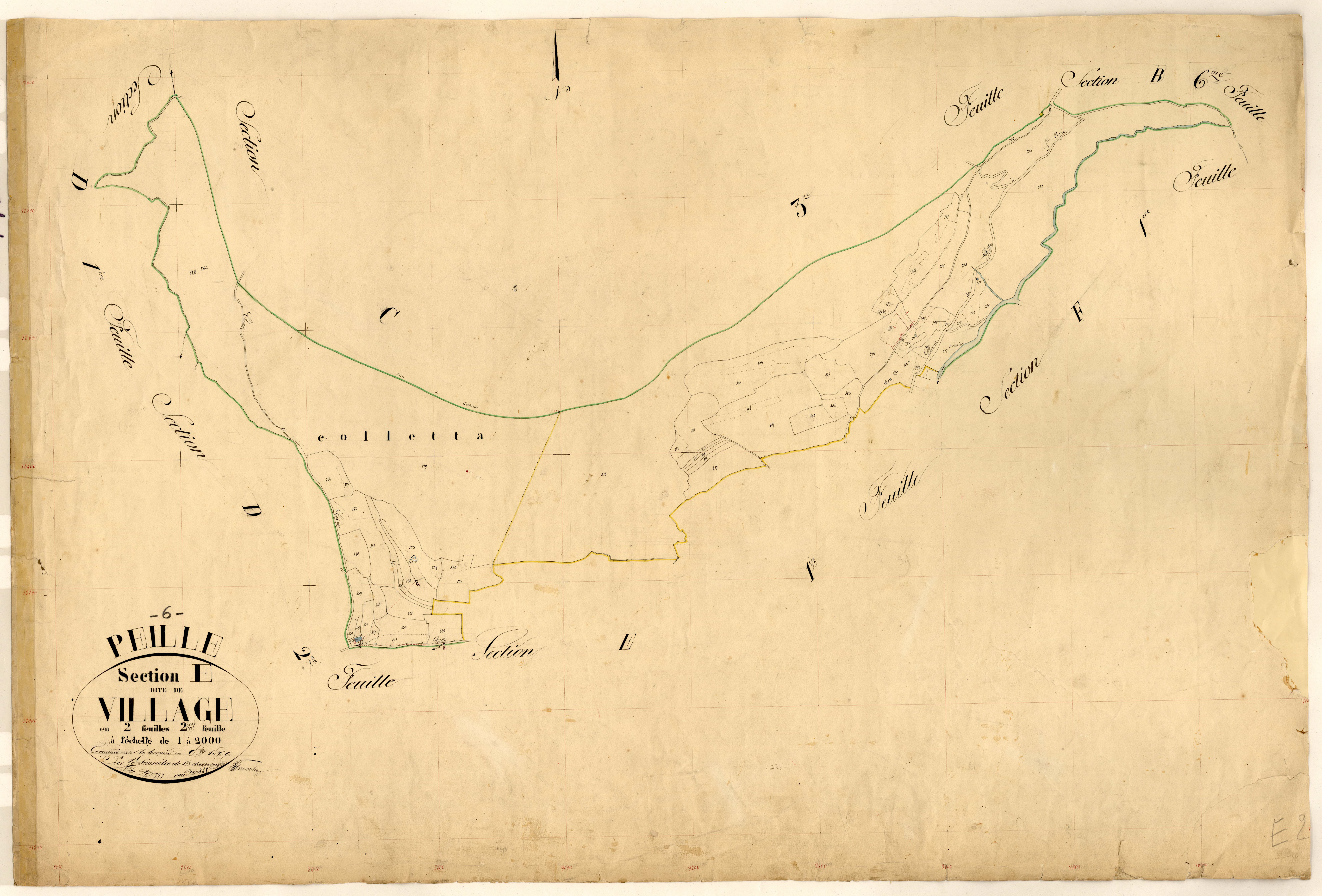 Le Village. - Plan de section, E2