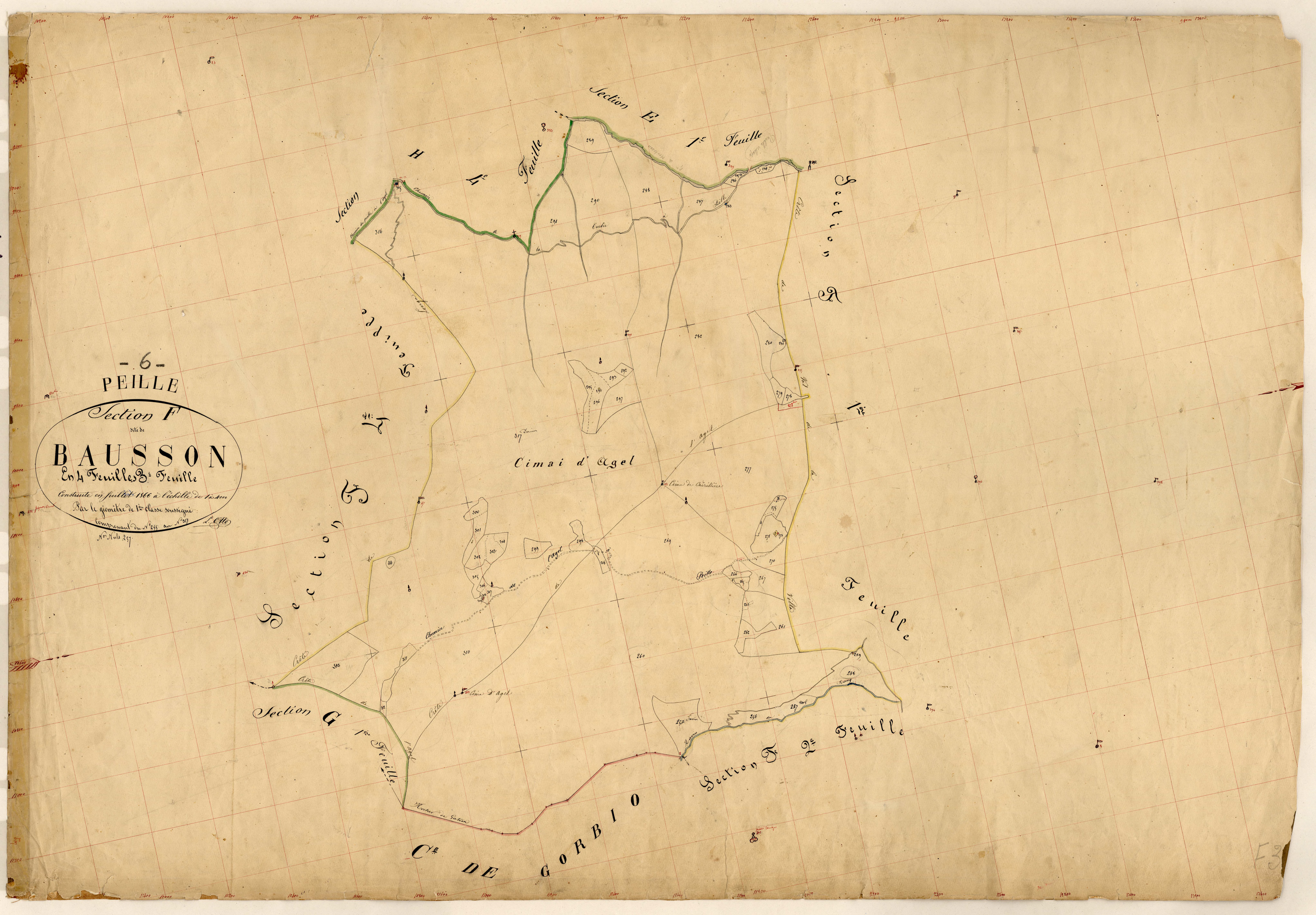 Bausson. - Plan de section, F3