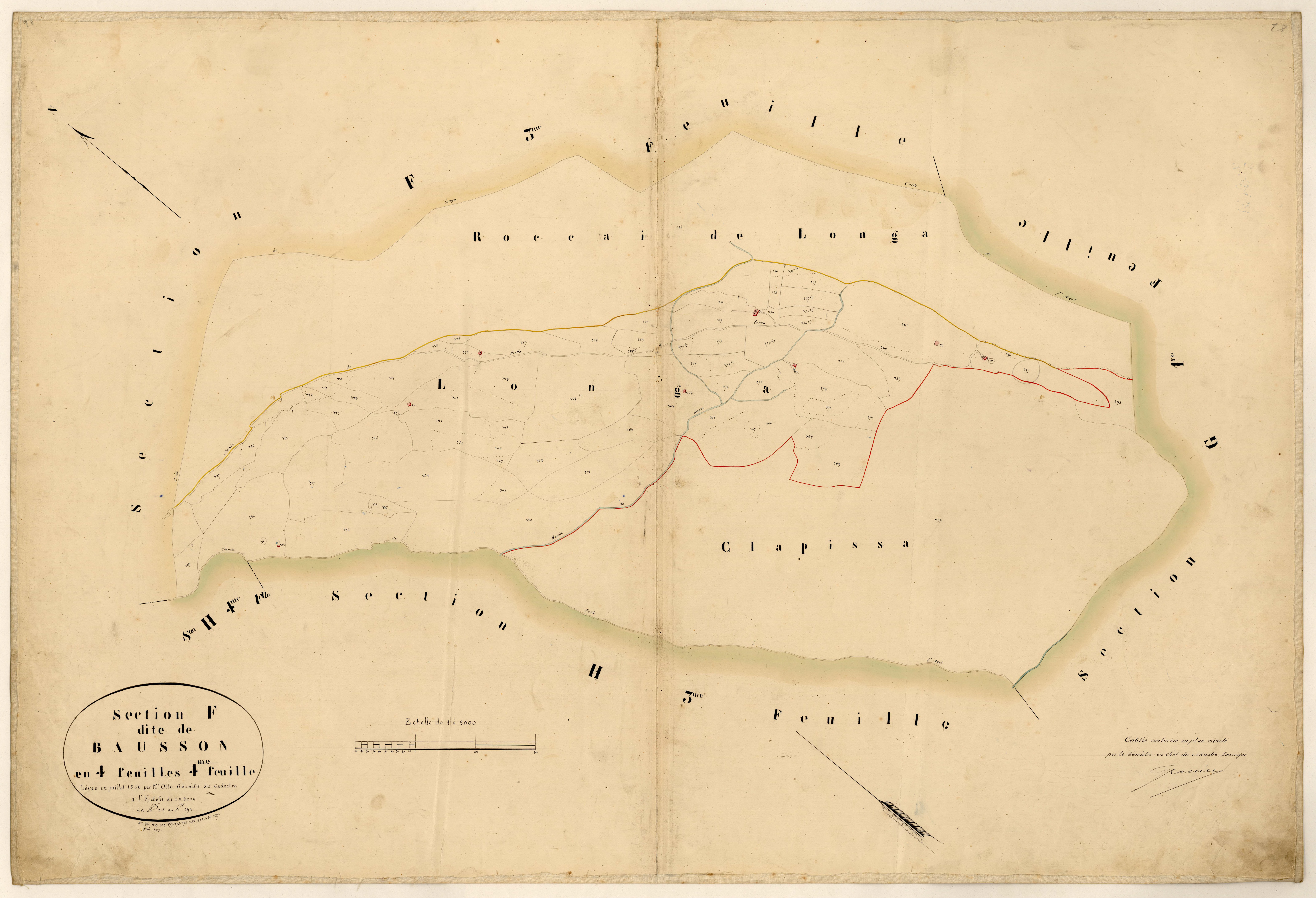 Bausson. - Plan de section, F4