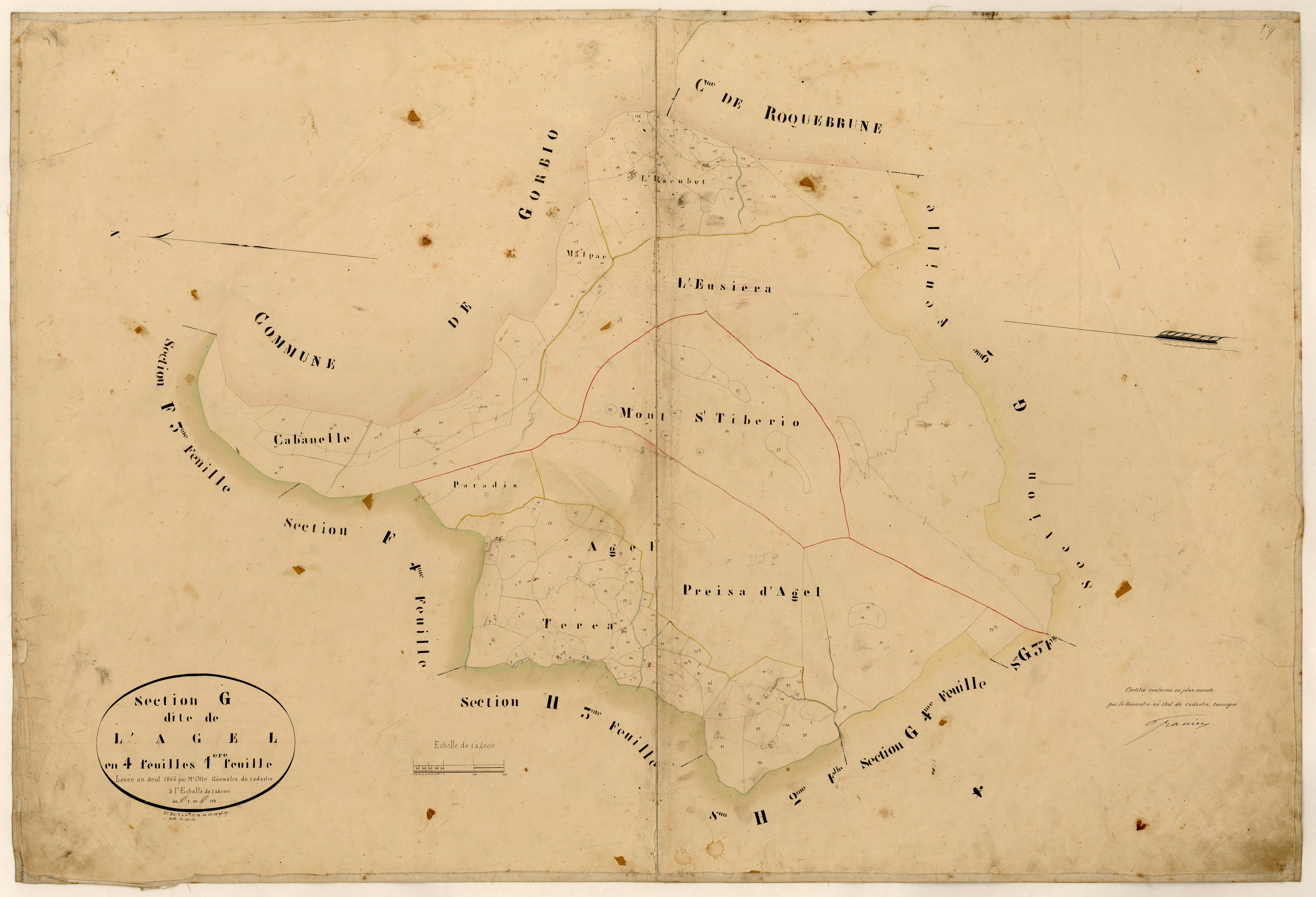 L'Agel. - Plan de section, G1