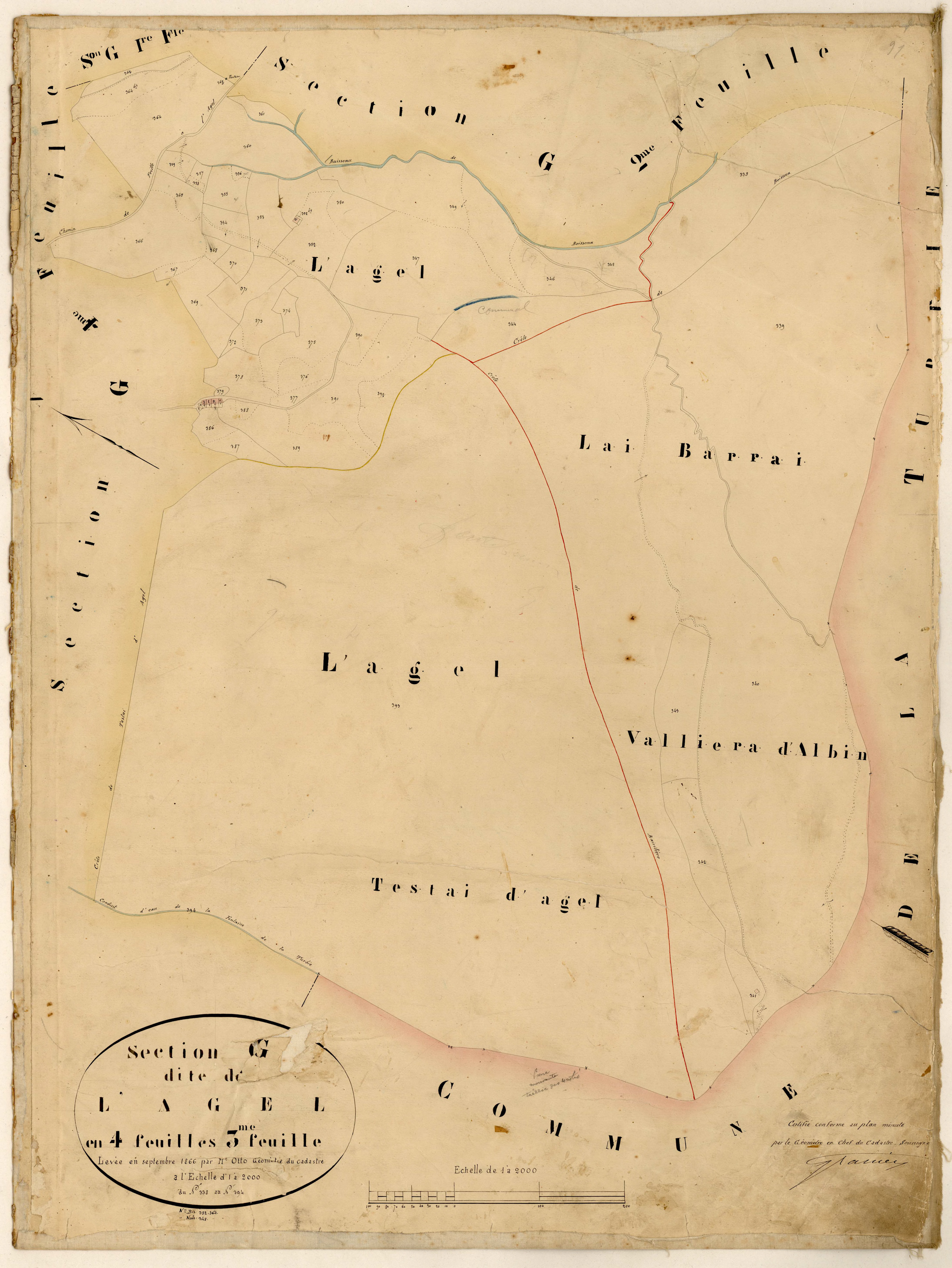 L'Agel. - Plan de section, G3