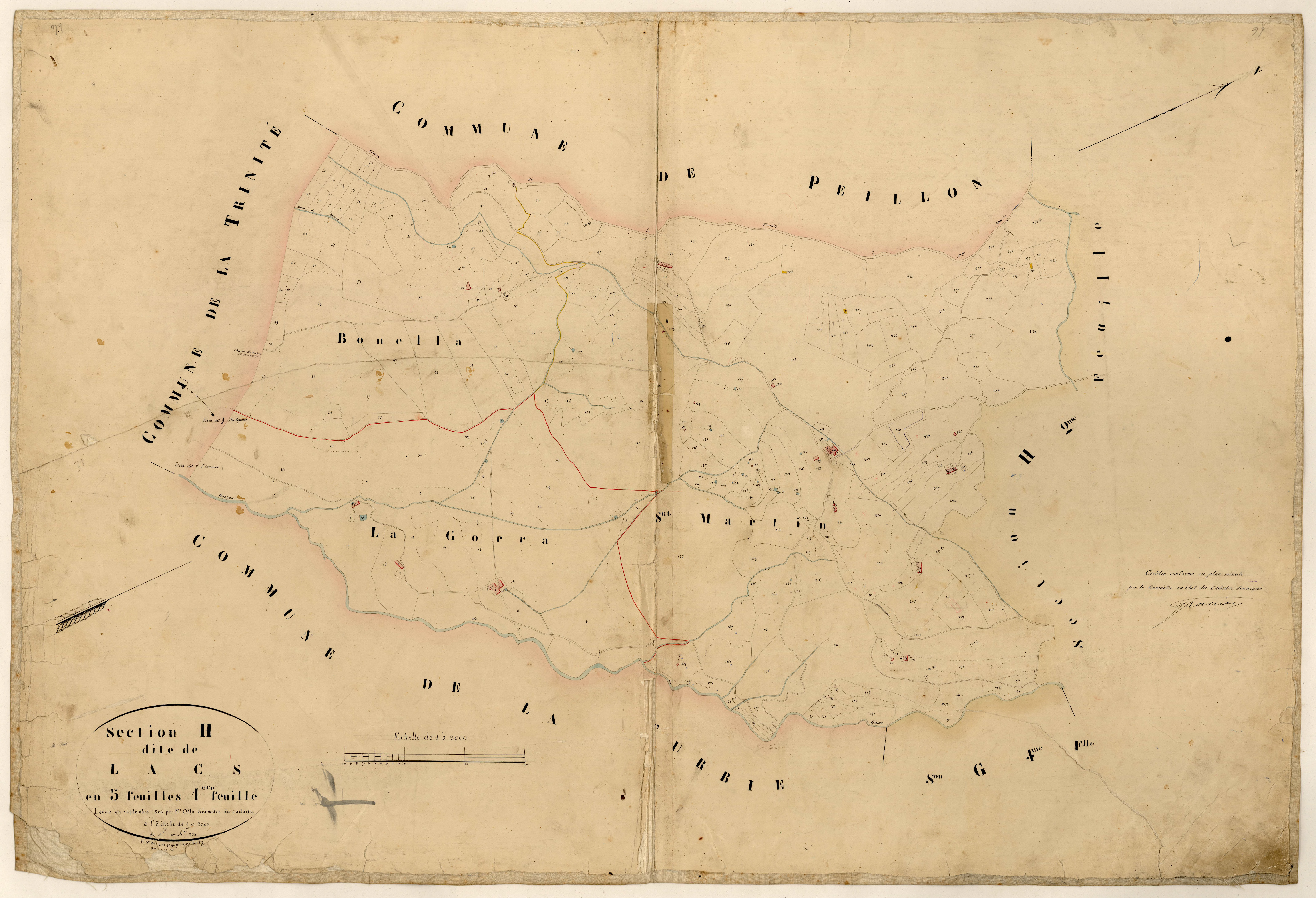 Lacs. - Plan de section, H1