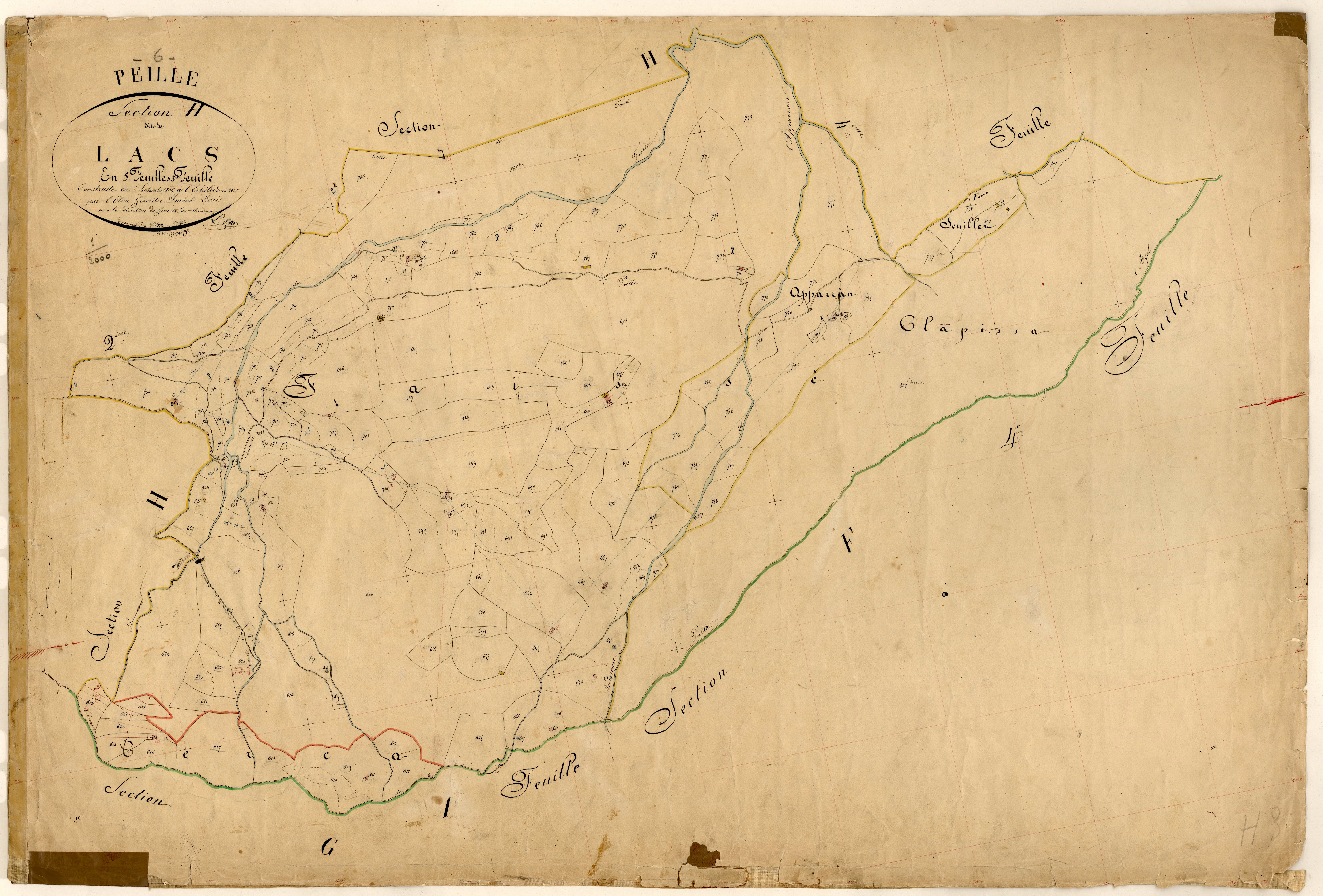 Lacs. - Plan de section, H3