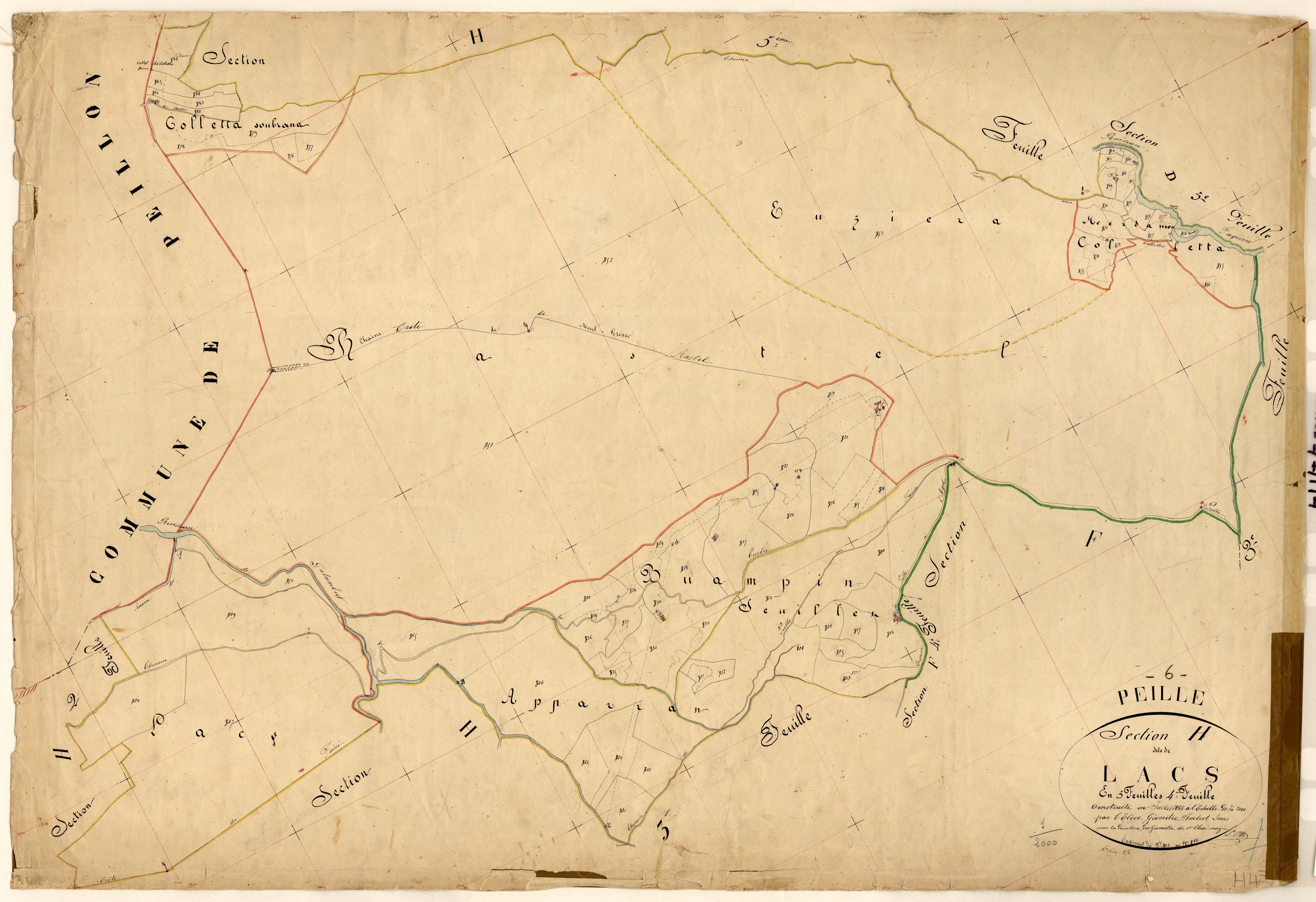 Lacs. - Plan de section, H4