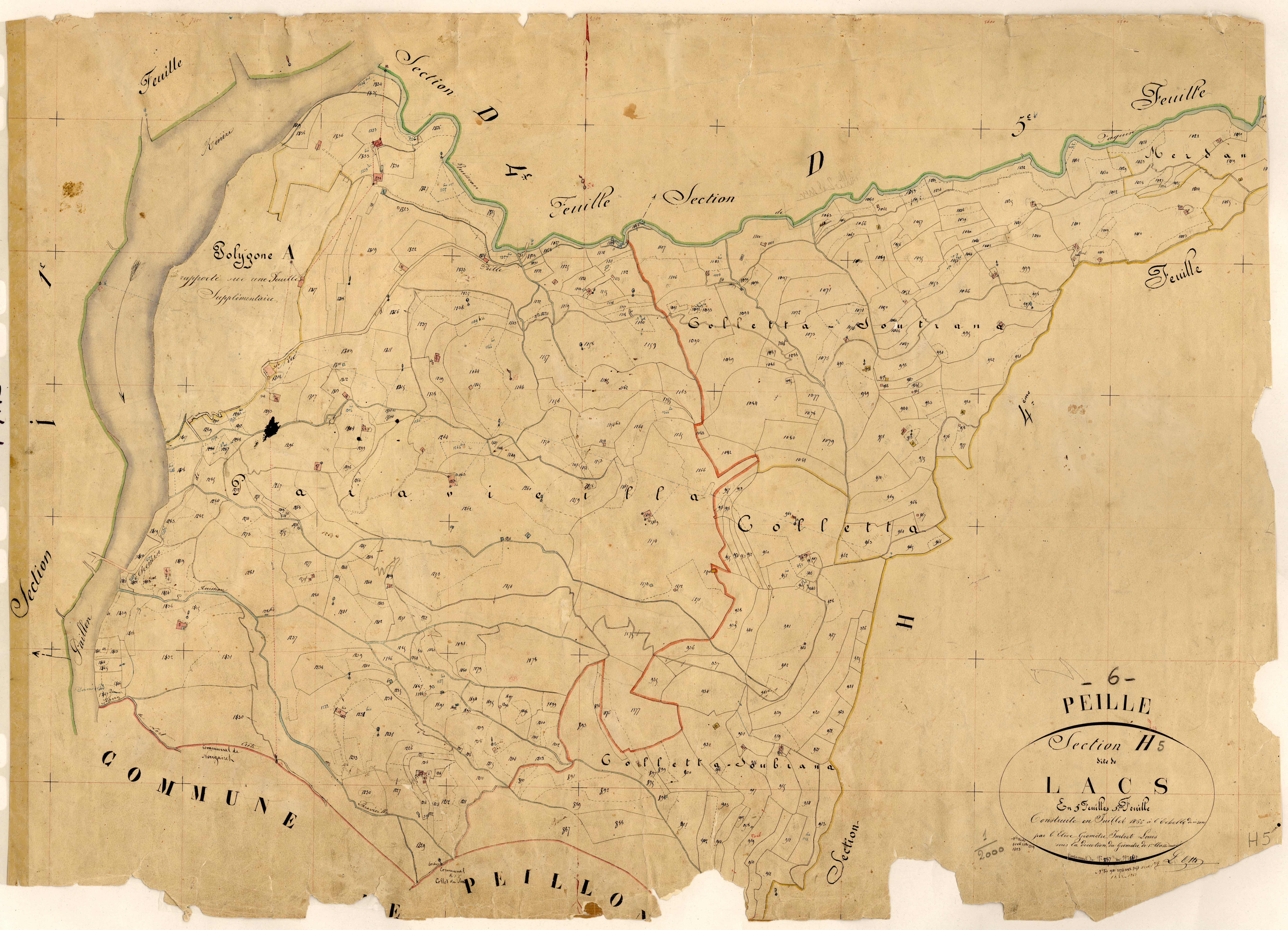 Lacs. - Plan de section, H5