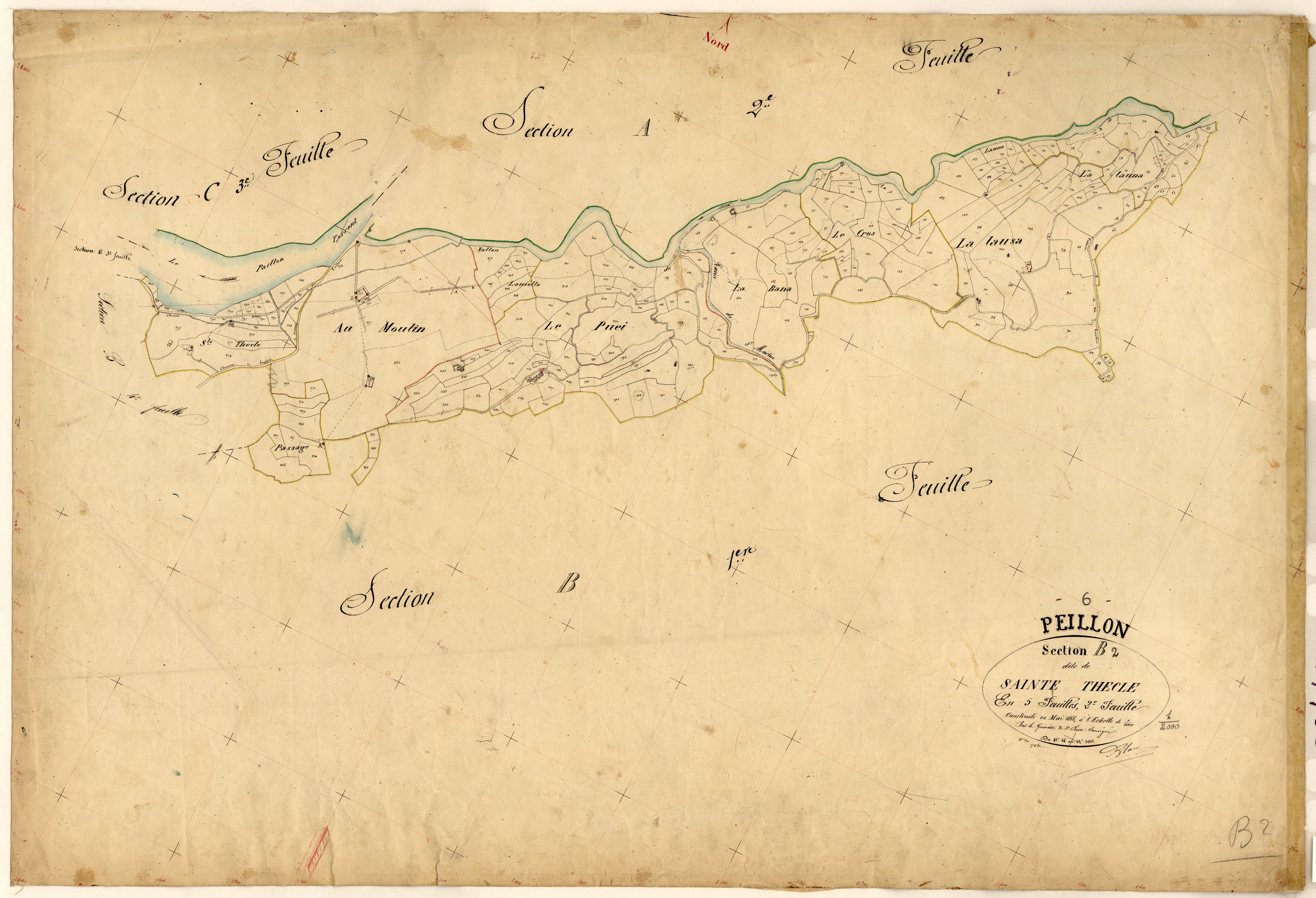 Sainte-Thècle. - Plan de section, B2
