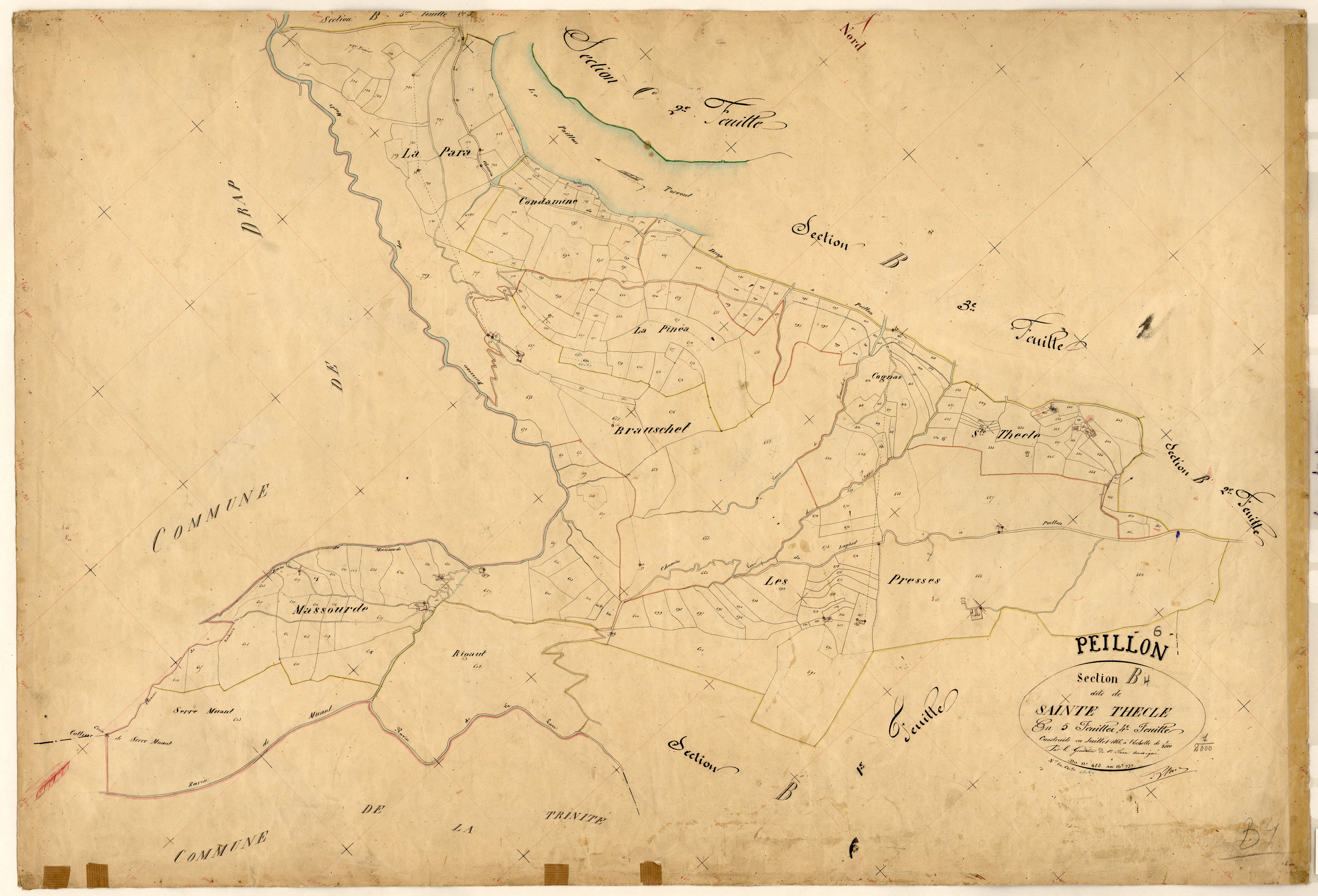 Sainte-Thècle. - Plan de section, B4