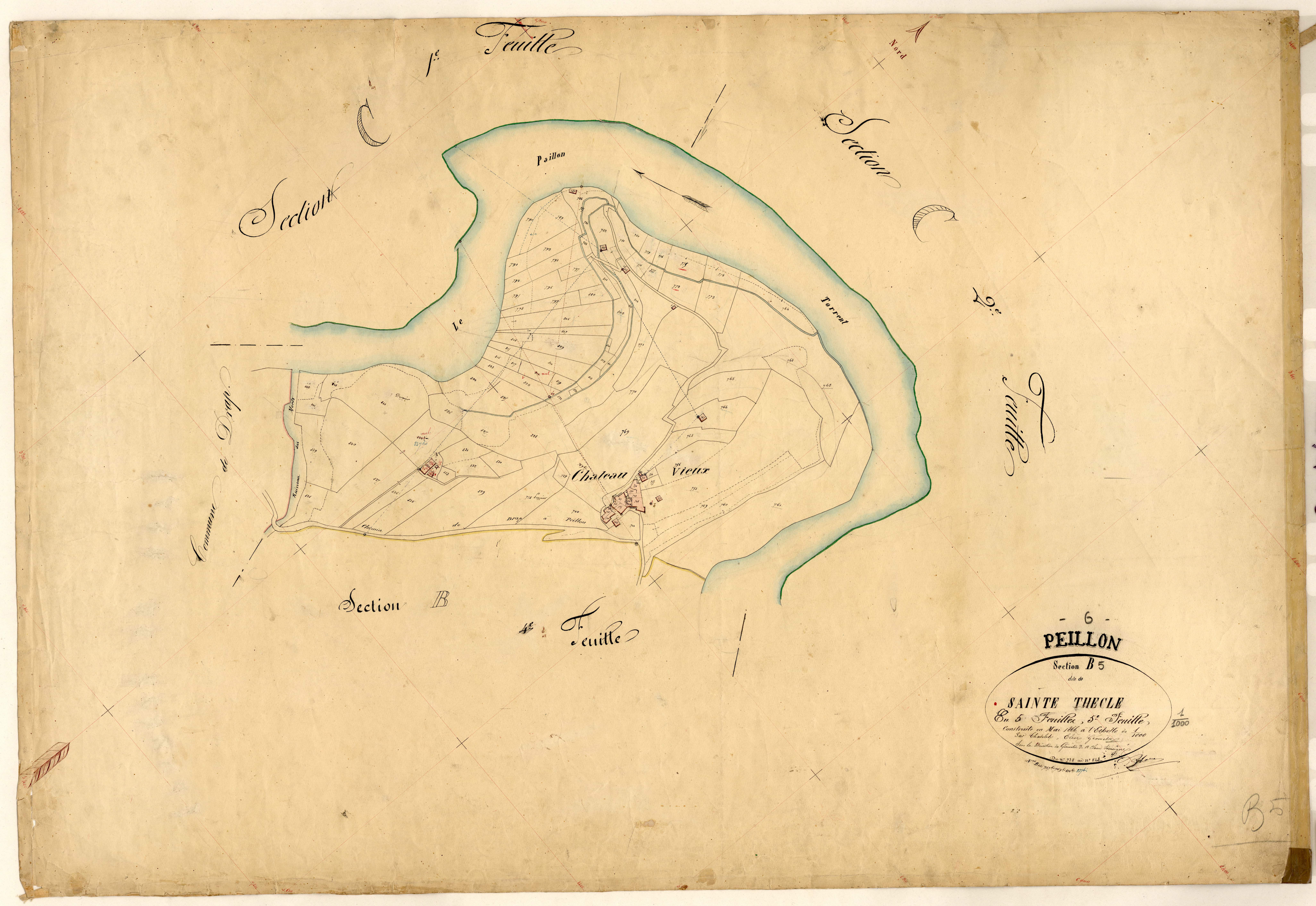 Sainte-Thècle. - Plan de section, B5