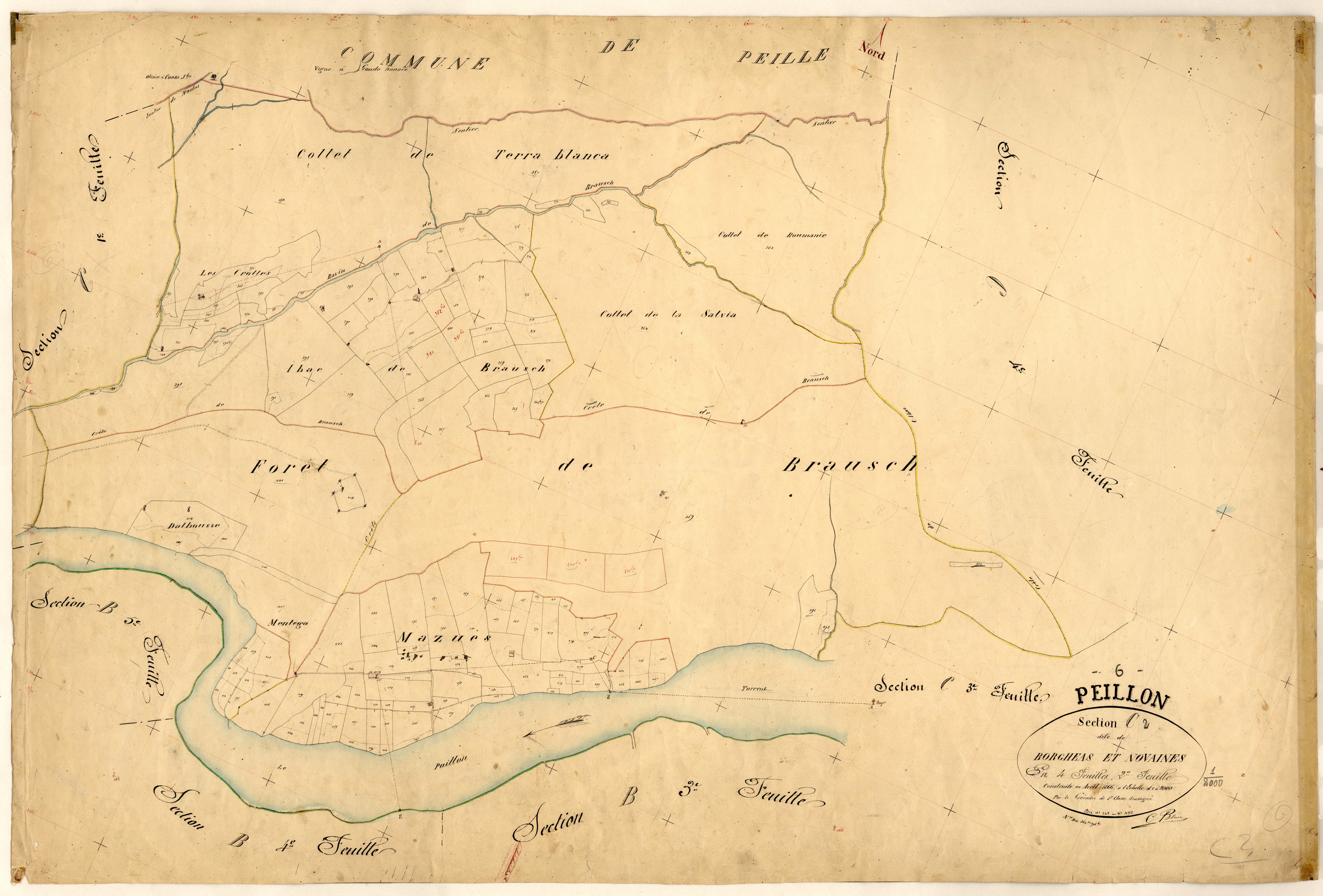 Borgheas et Novaines. - Plan de section, C2