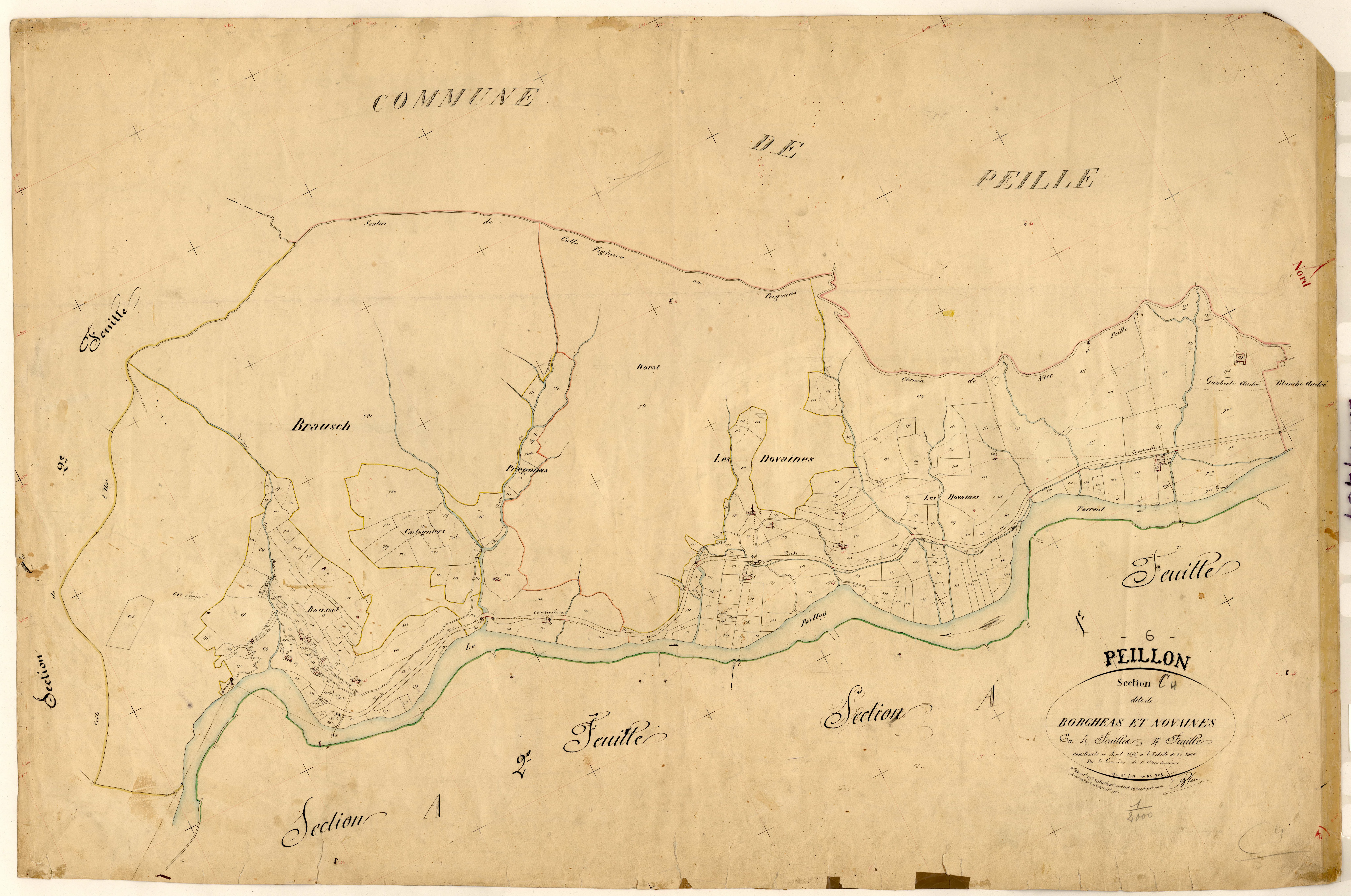 Borgheas et Novaines. - Plan de section, C4