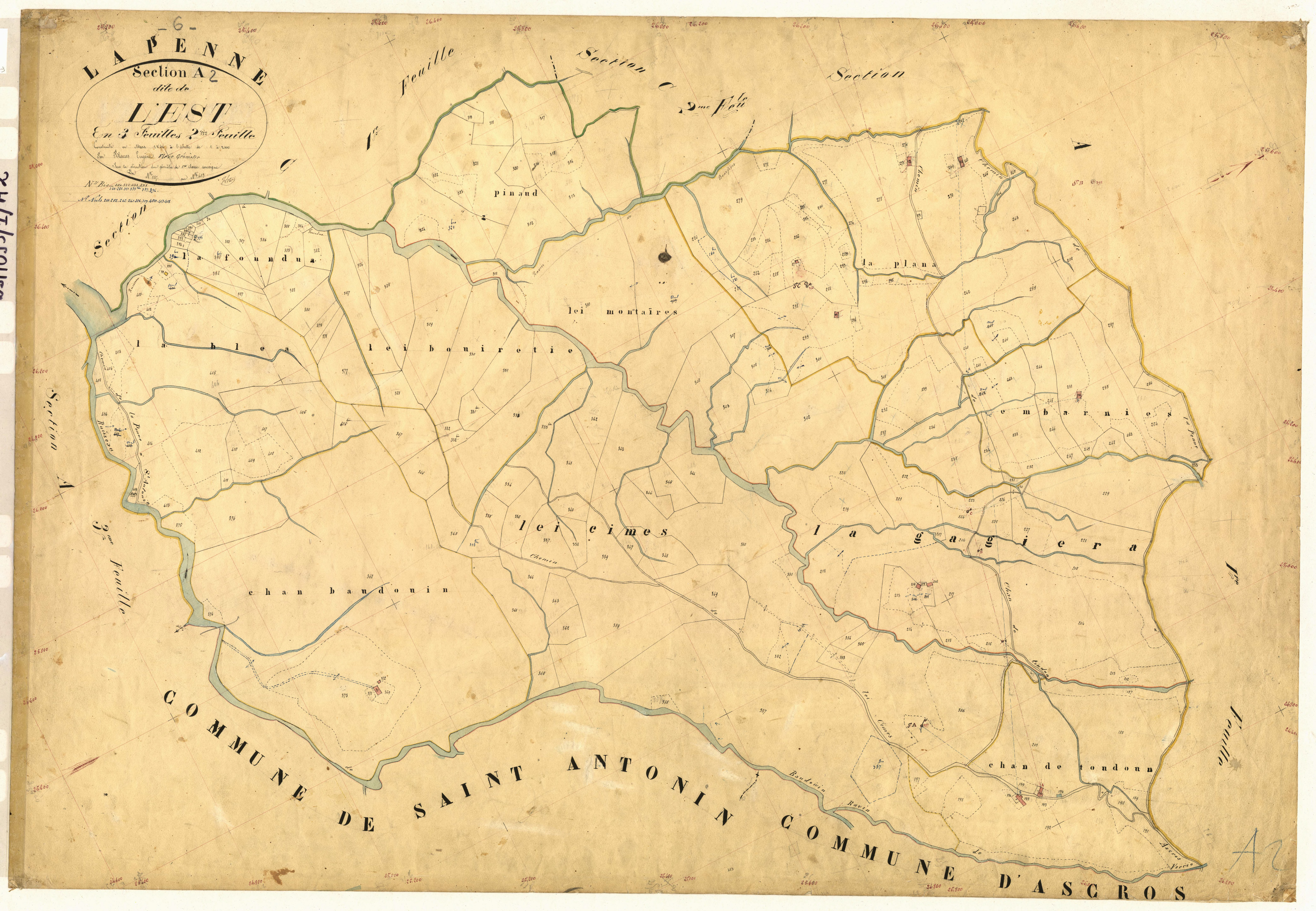 L'Est. - Plan de section, A2