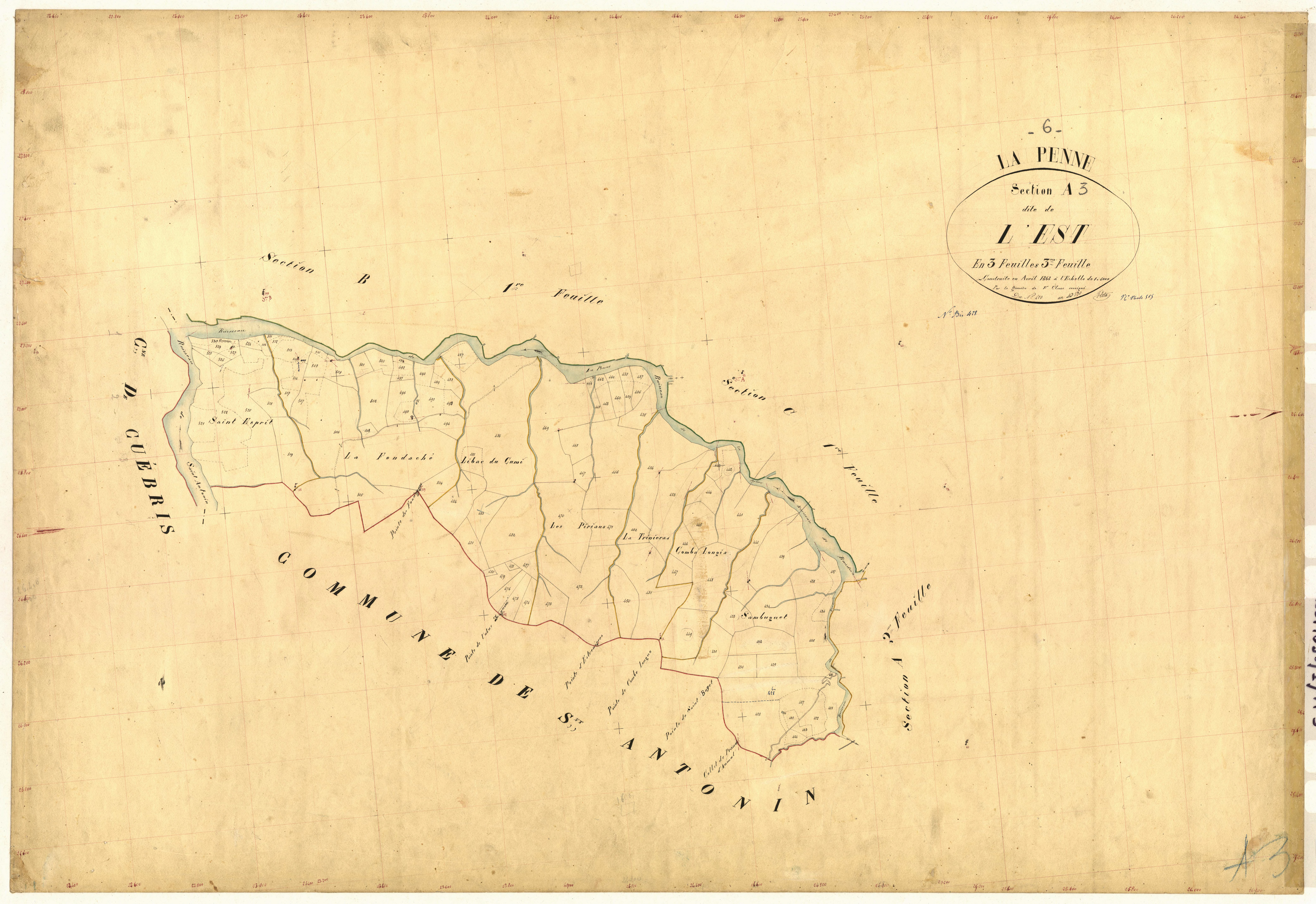 L'Est. - Plan de section, A3