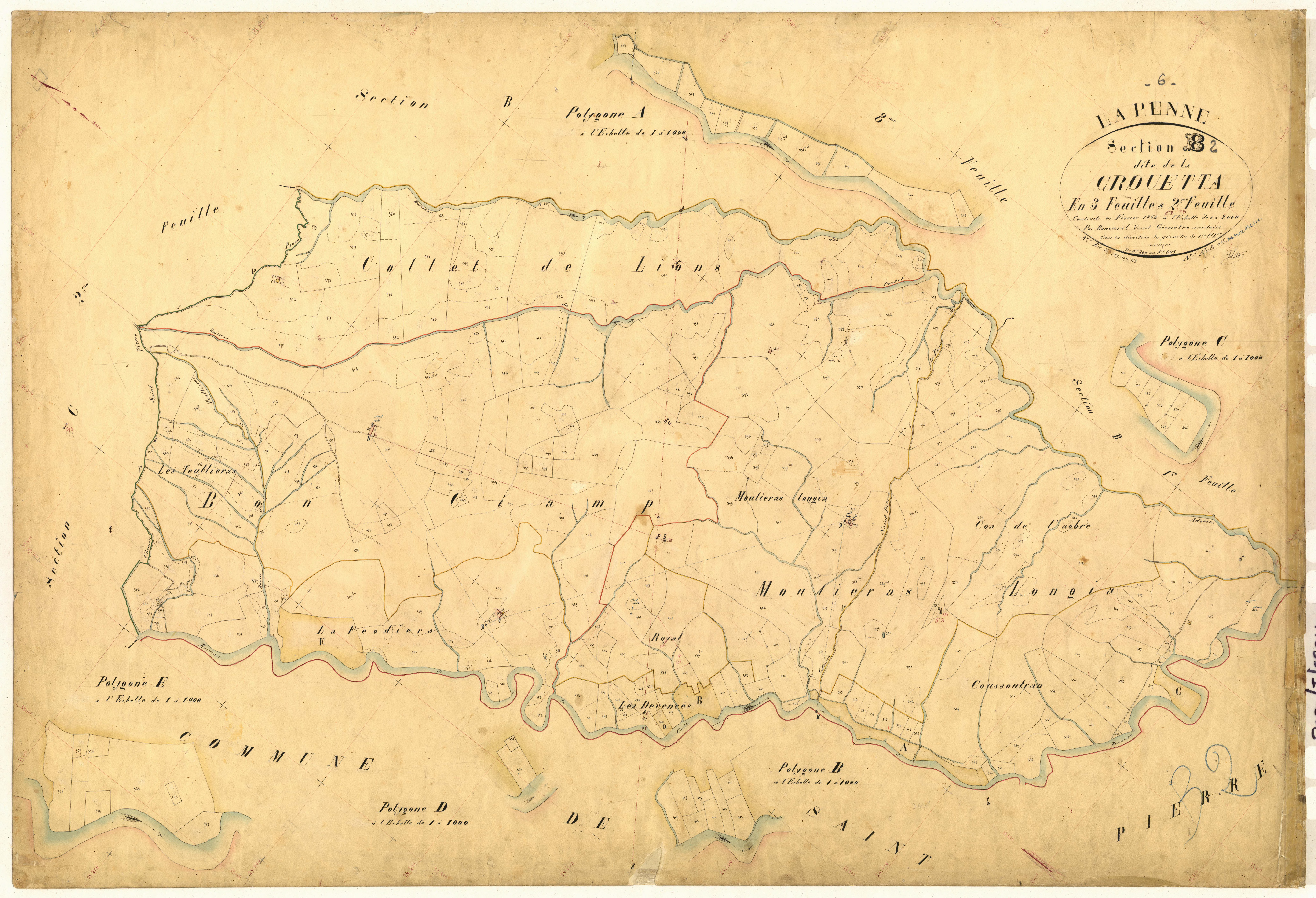 La Crouetta. - Plan de section, B2