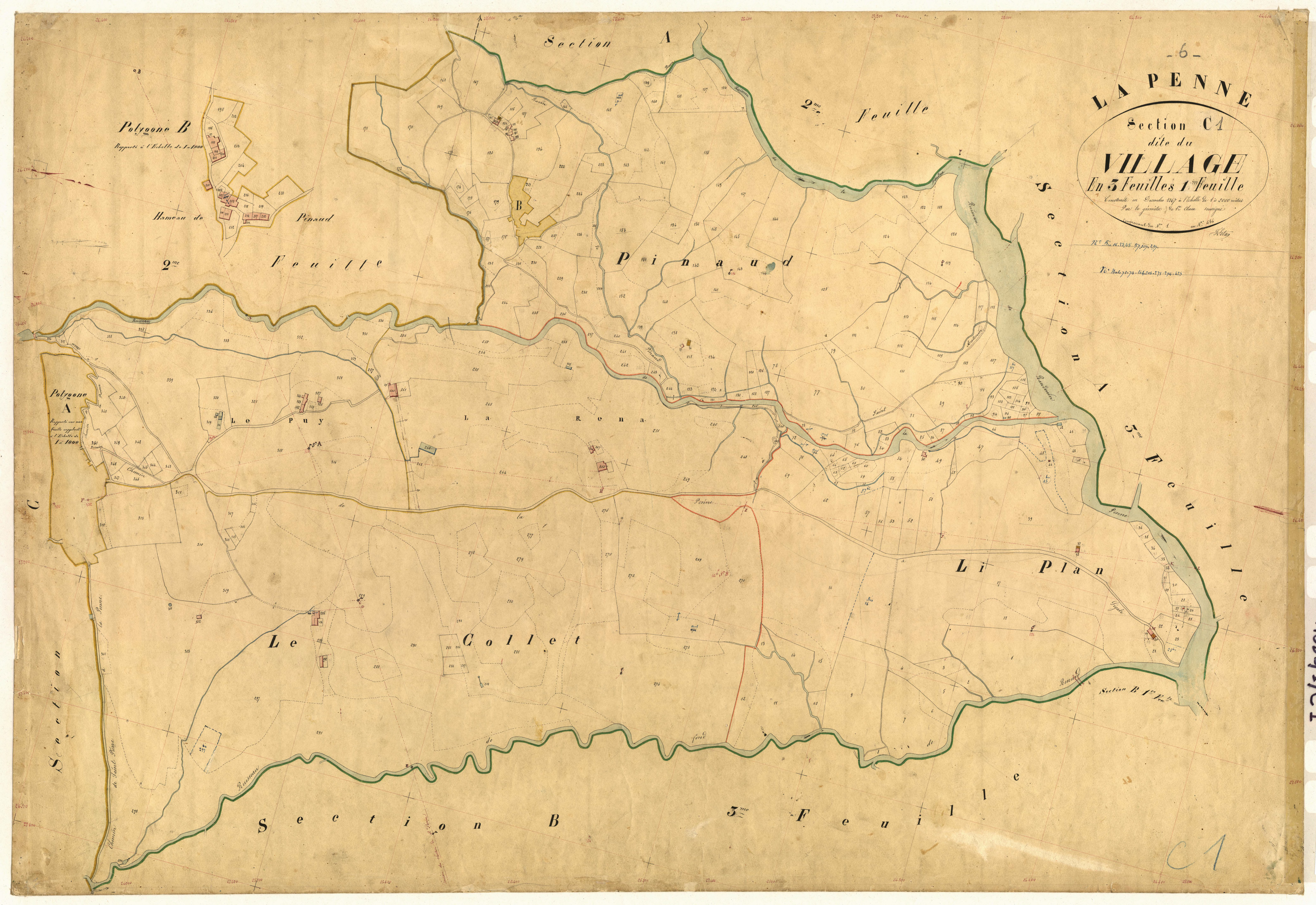 Le Village. - Plan de section, C1