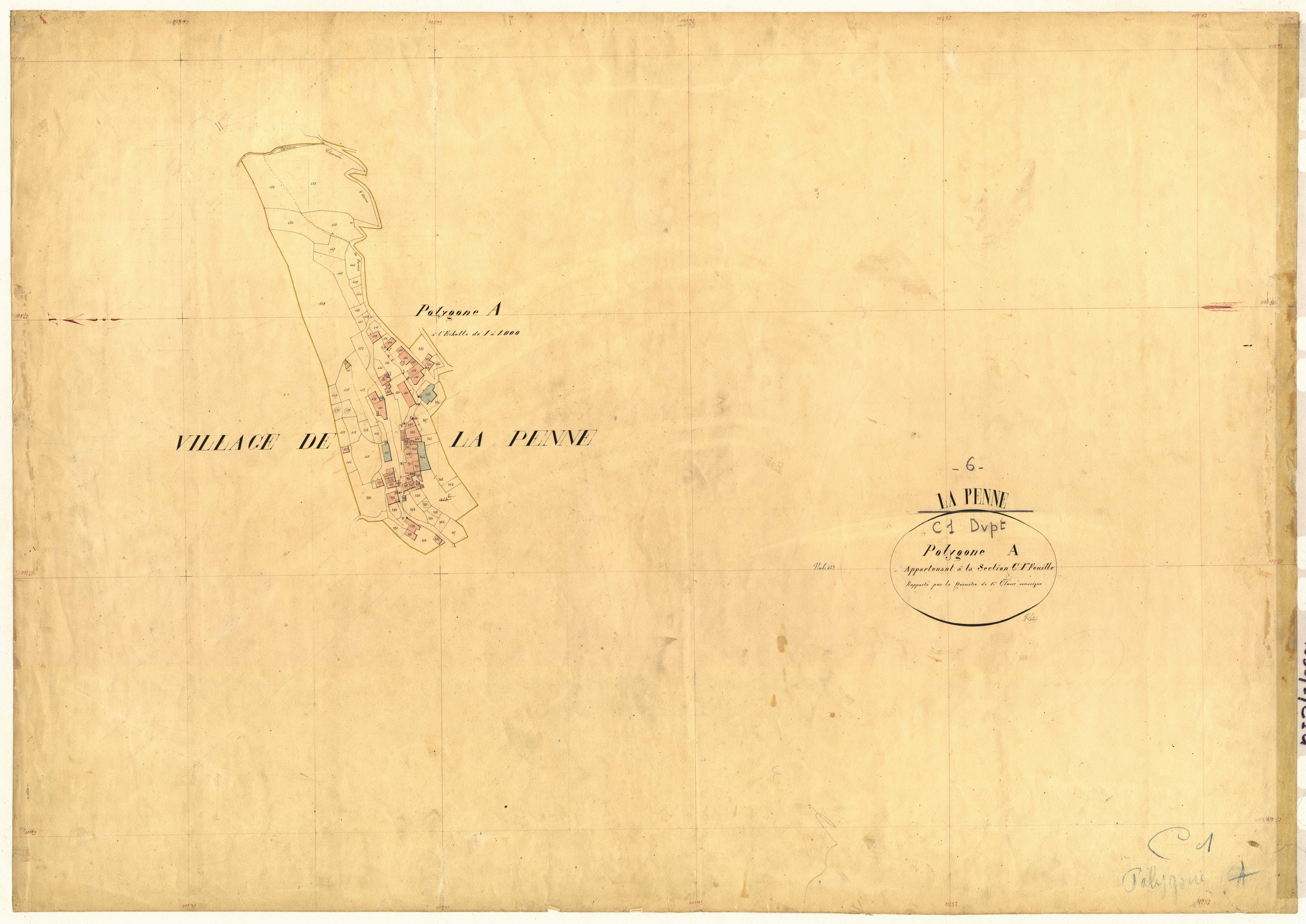 Le Village (développement). - Plan de section, C1(d)