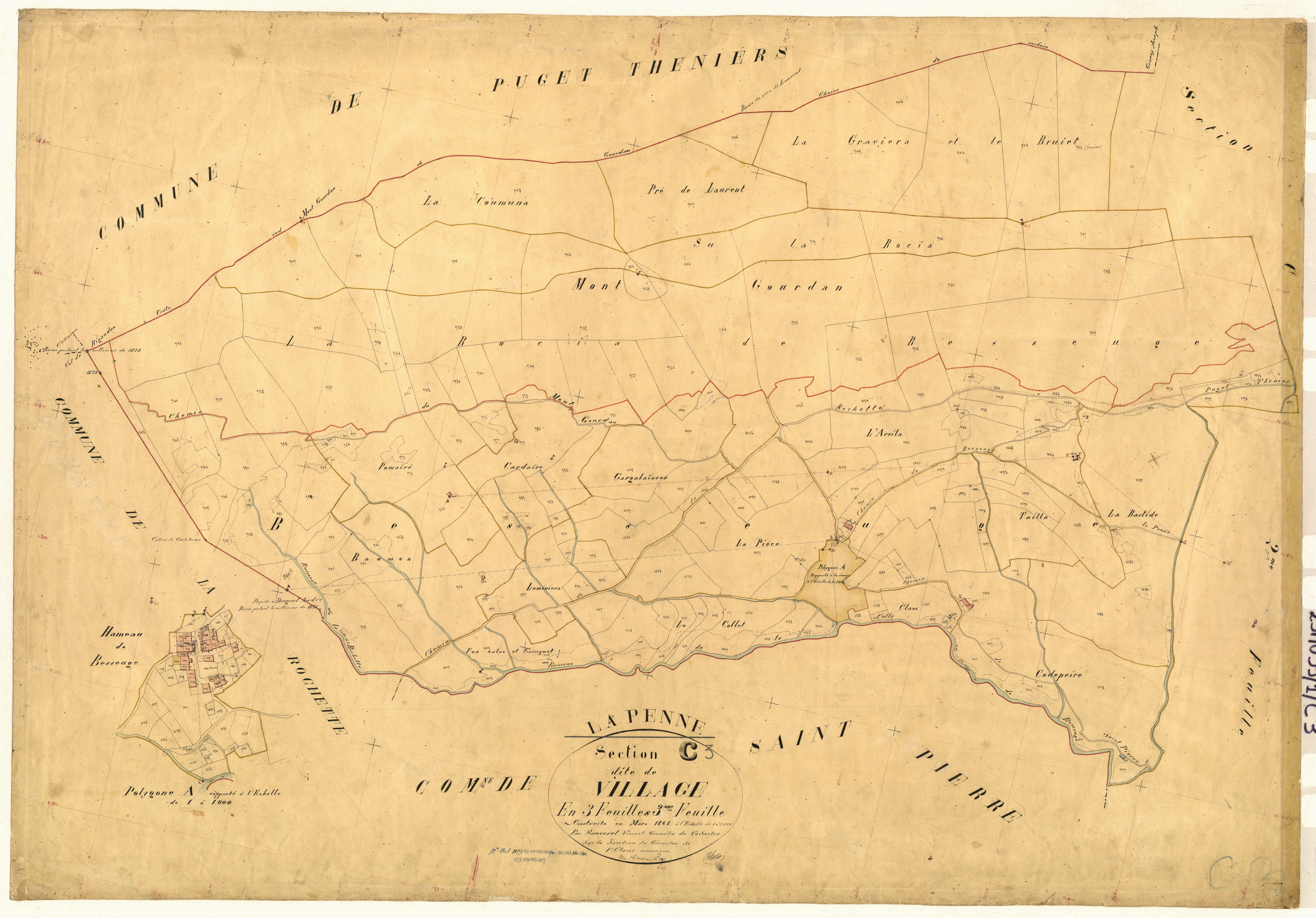 Le Village. - Plan de section, C3