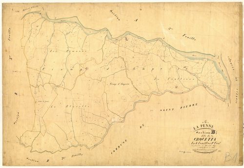 La Crouetta. - Plan de section, B1