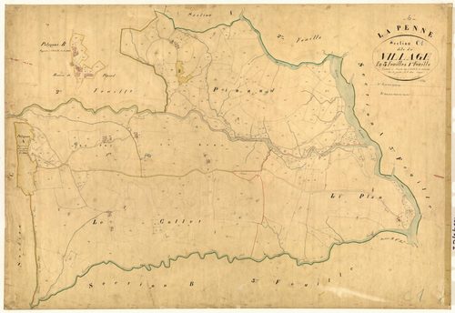 Le Village. - Plan de section, C1