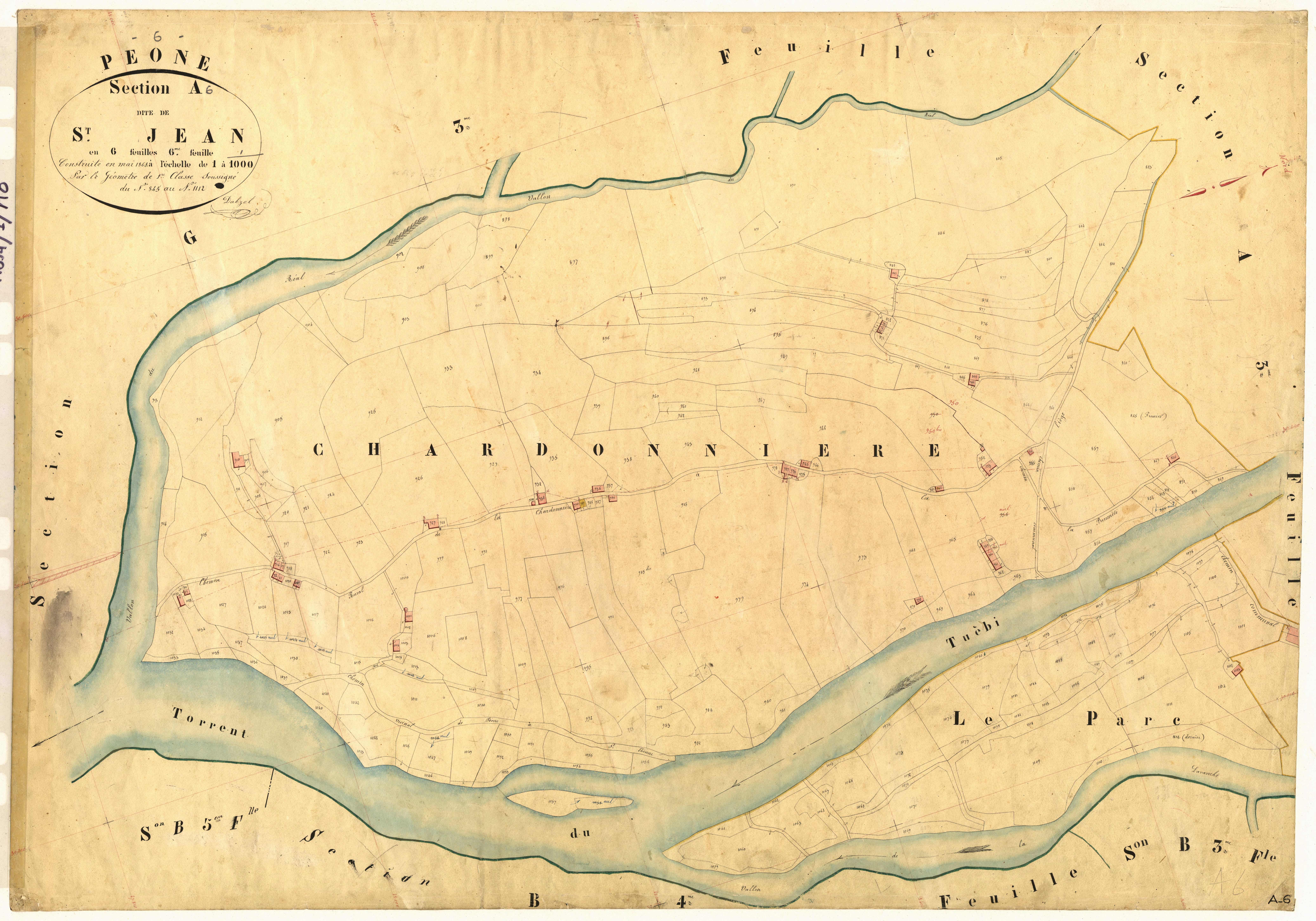 Saint-Jean. - Plan de section, A6