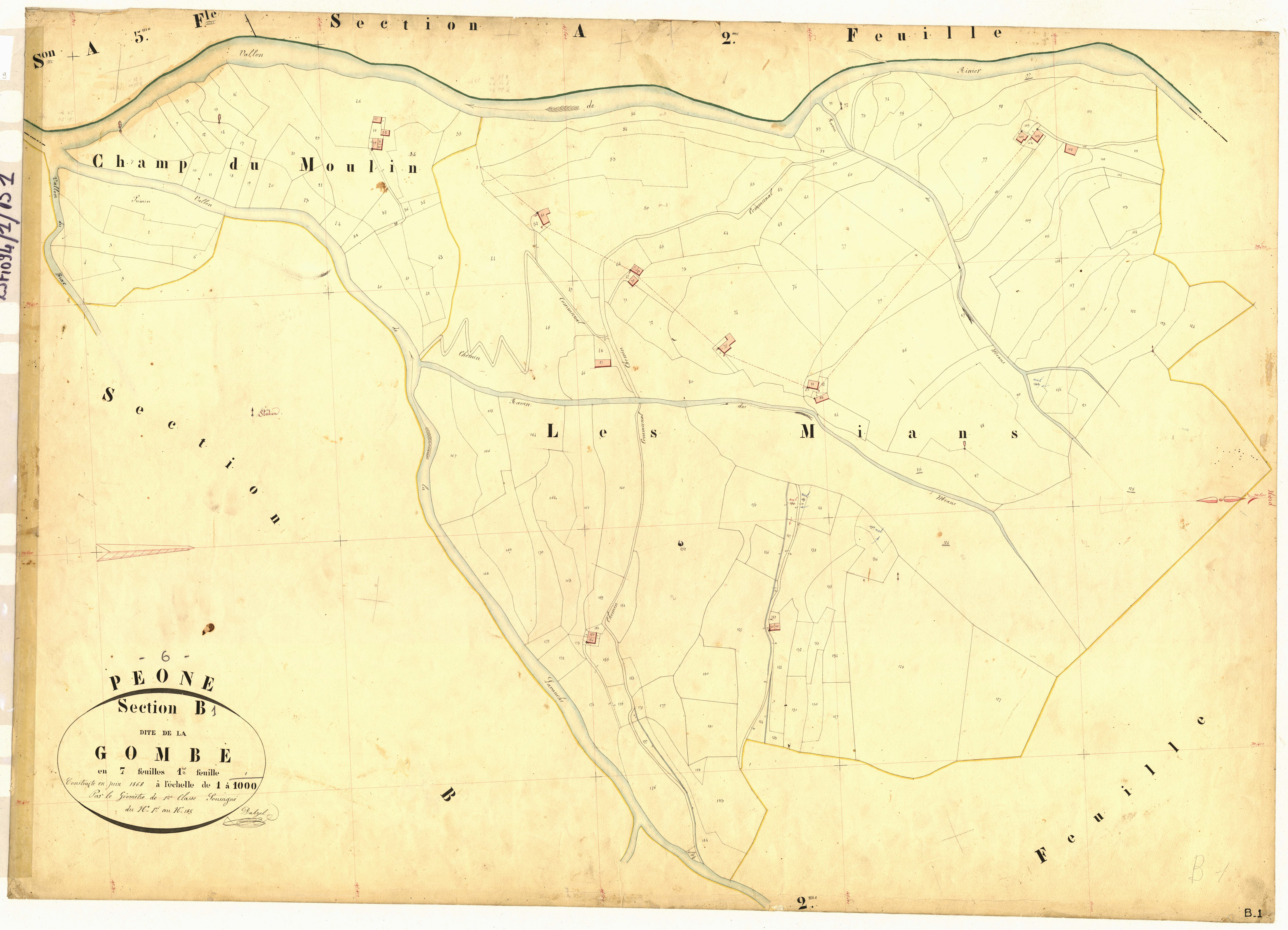 La Gombe. - Plan de section, B1