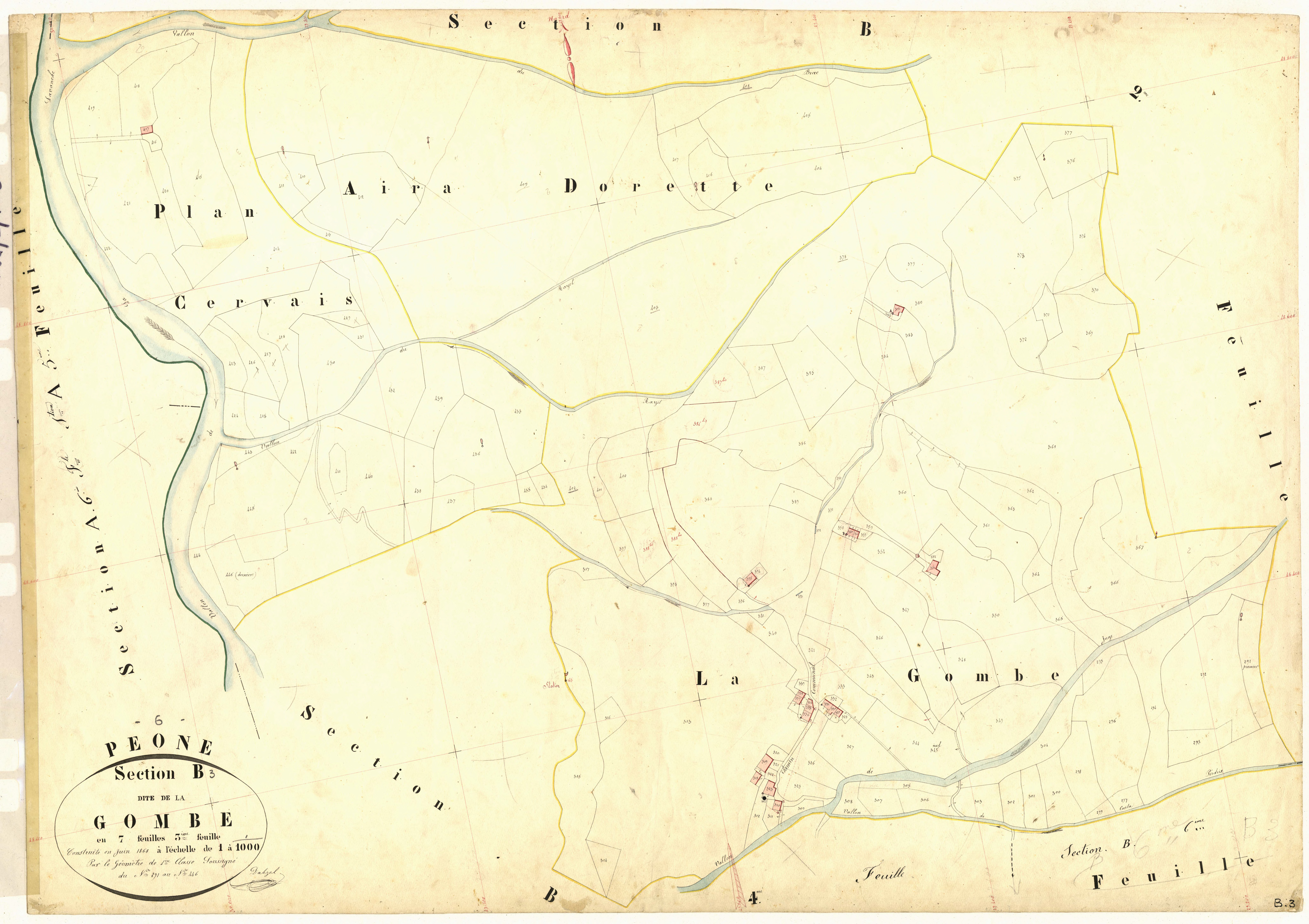 La Gombe. - Plan de section, B3