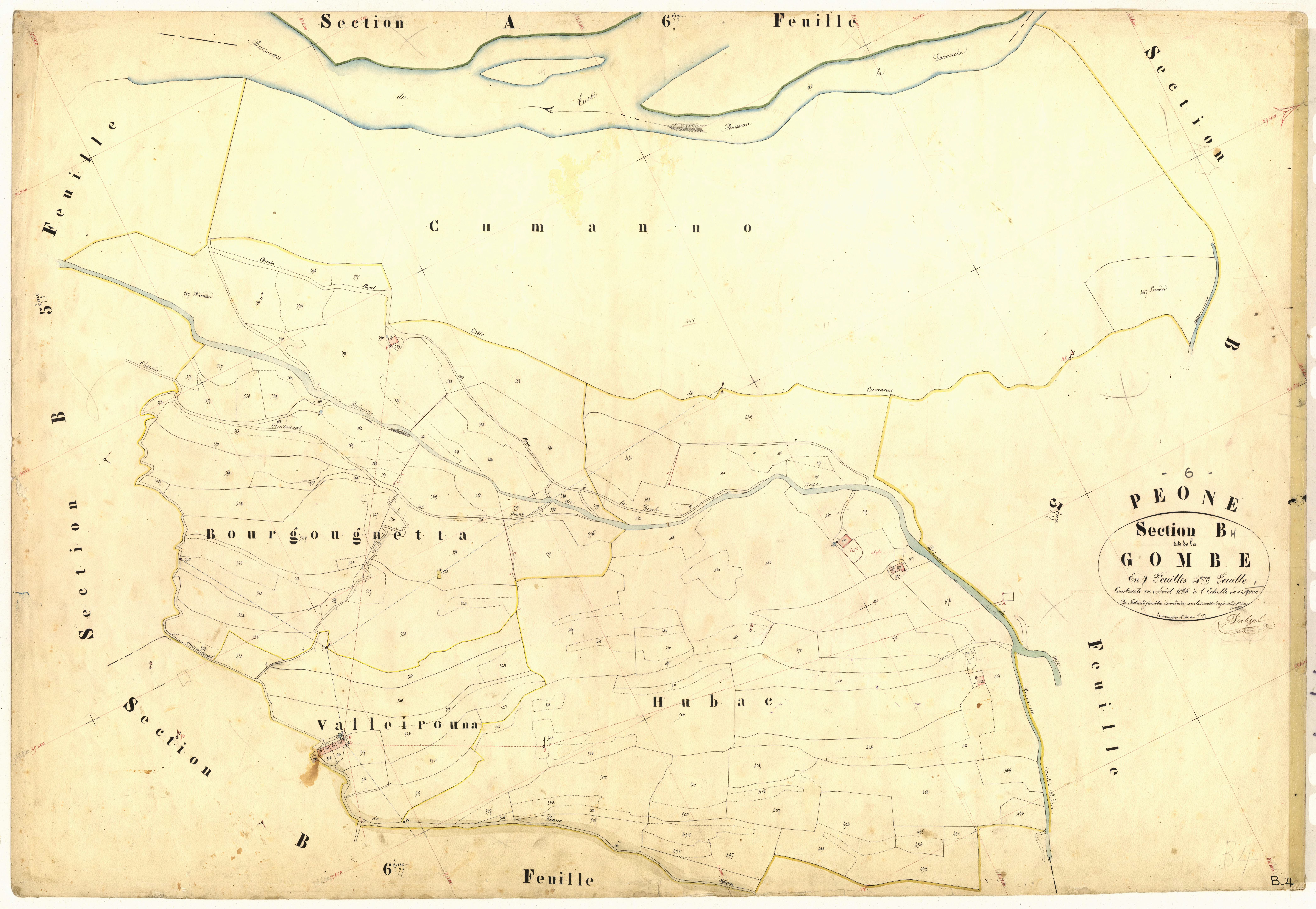 La Gombe. - Plan de section, B4