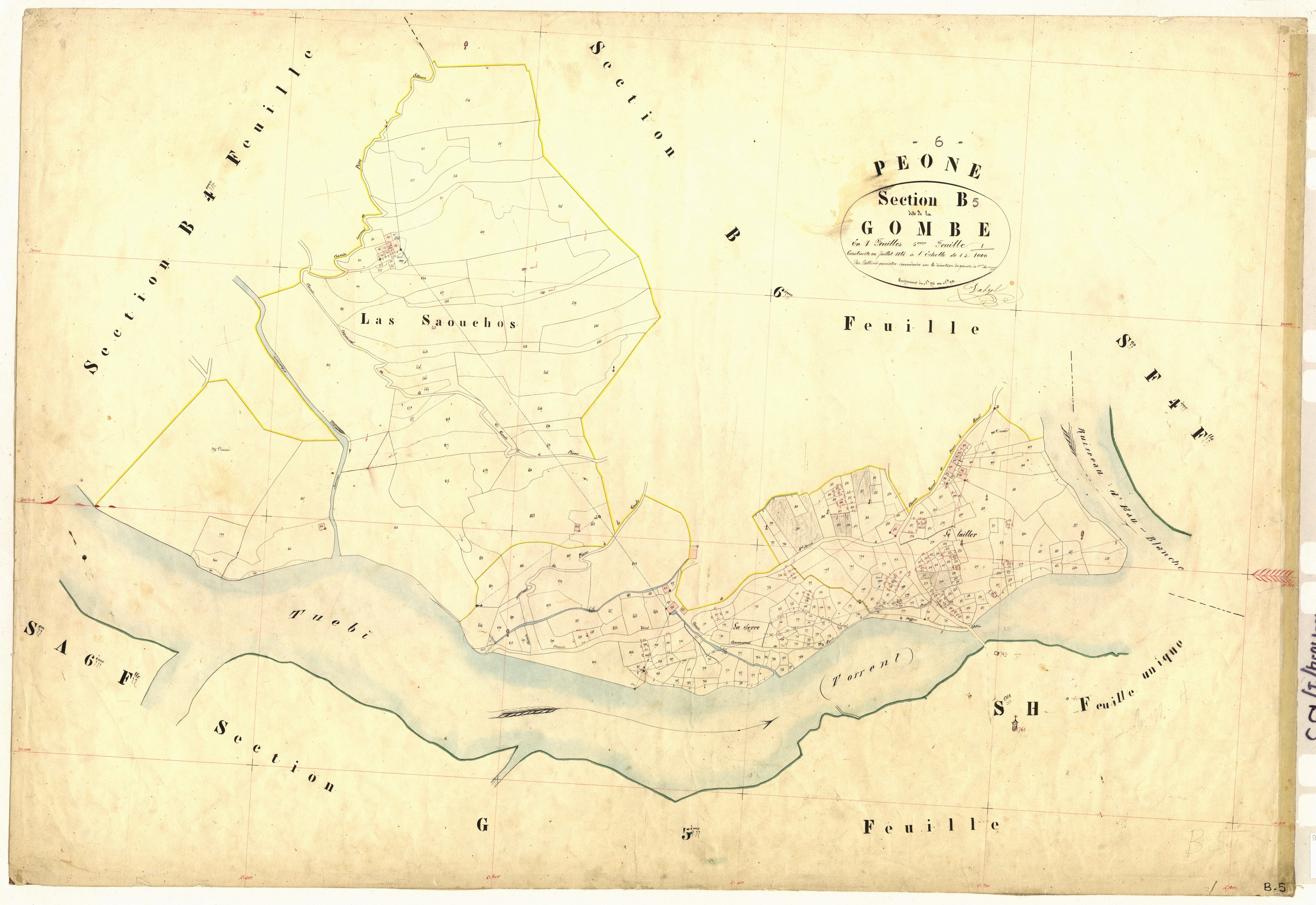 La Gombe. - Plan de section, B5