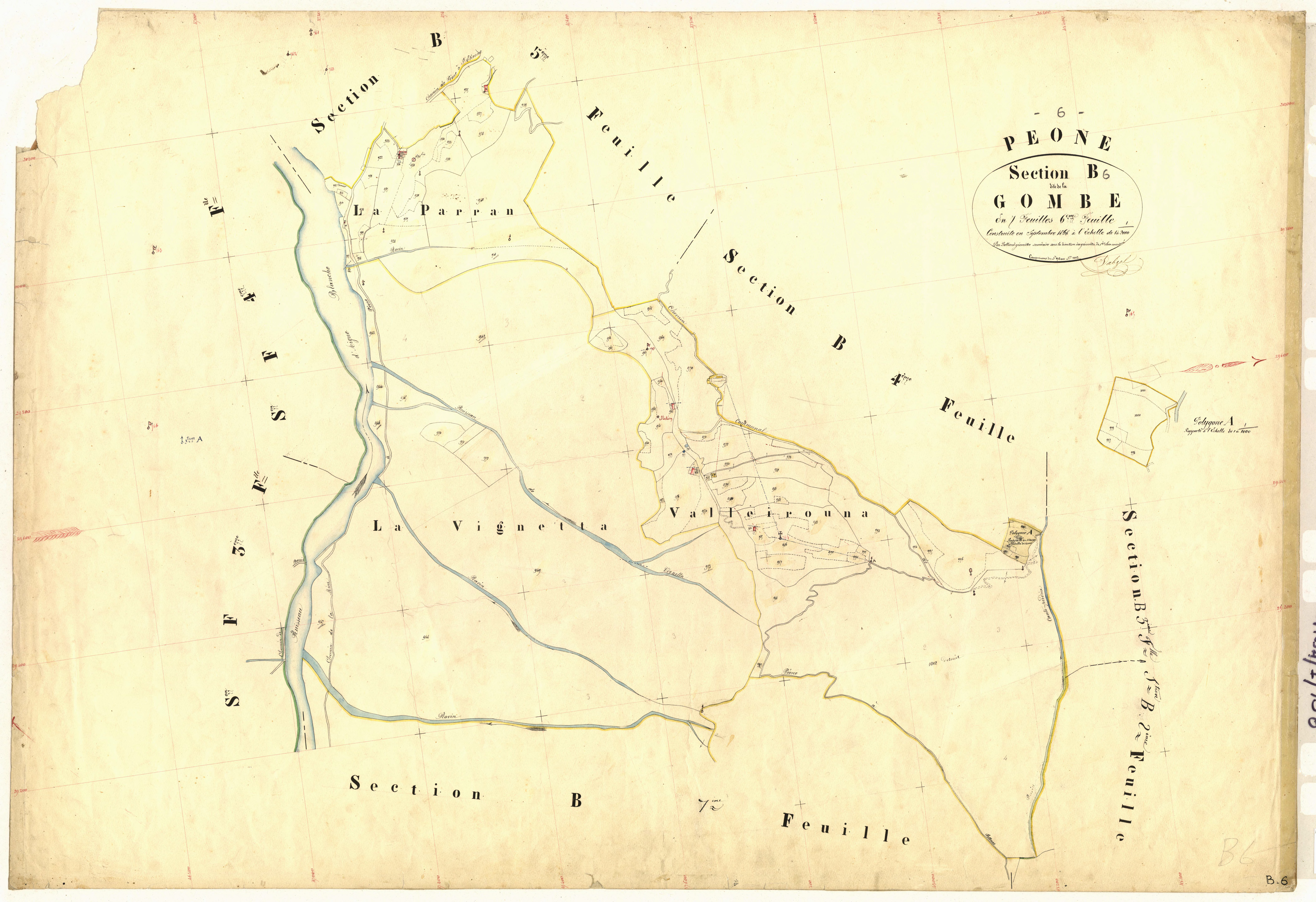 La Gombe. - Plan de section, B6