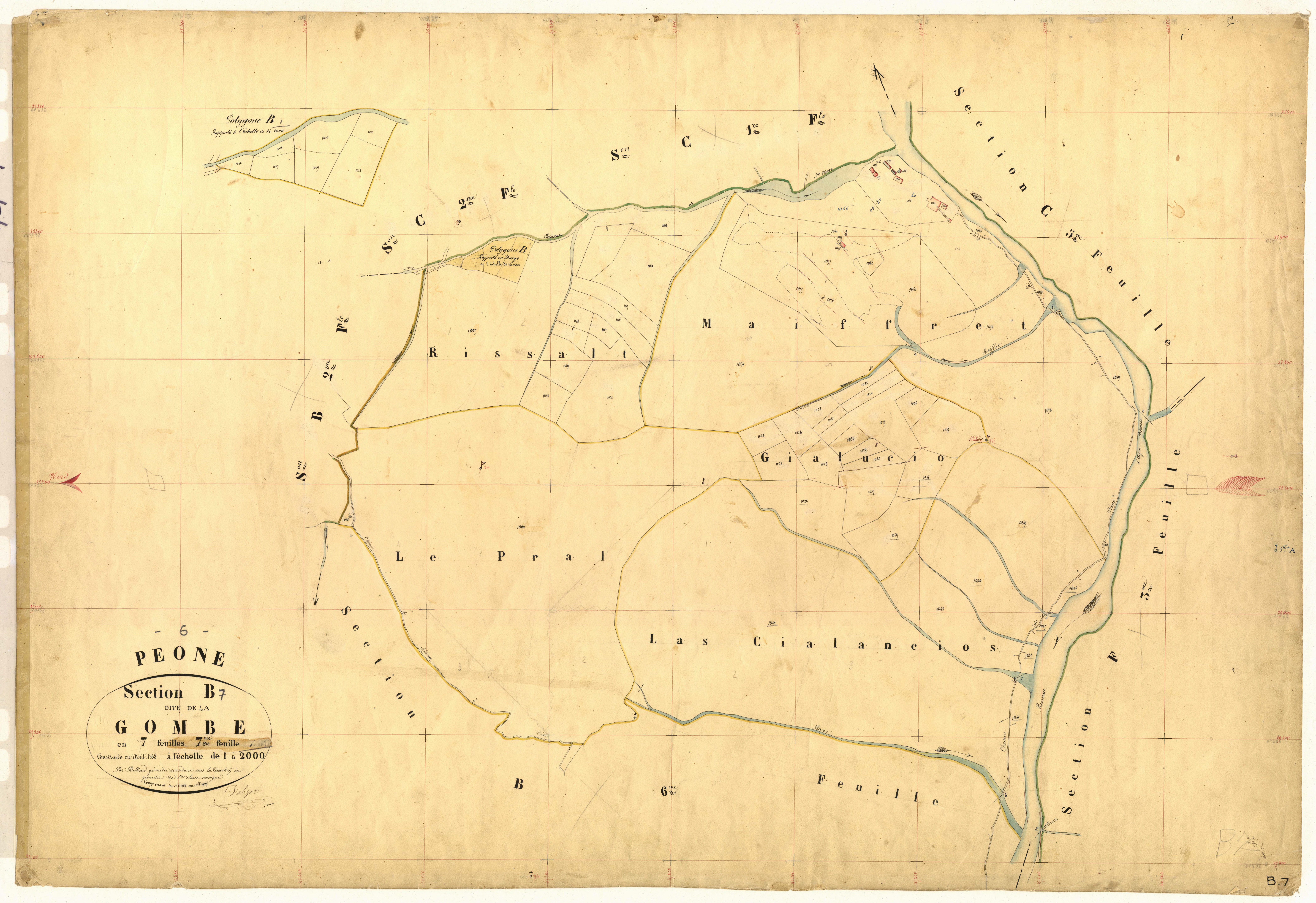 La Gombe. - Plan de section, B7