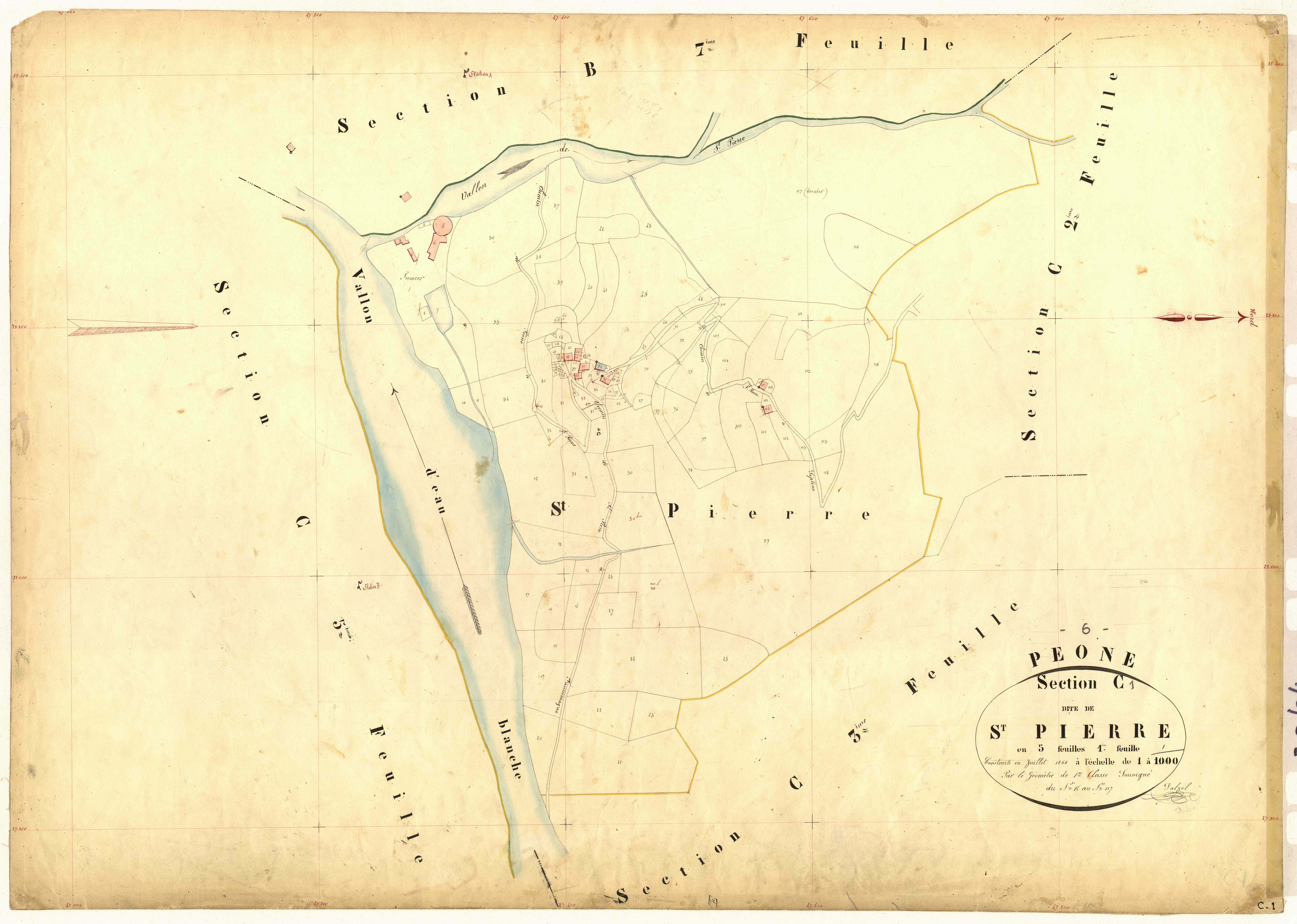 Saint-Pierre. - Plan de section, C1