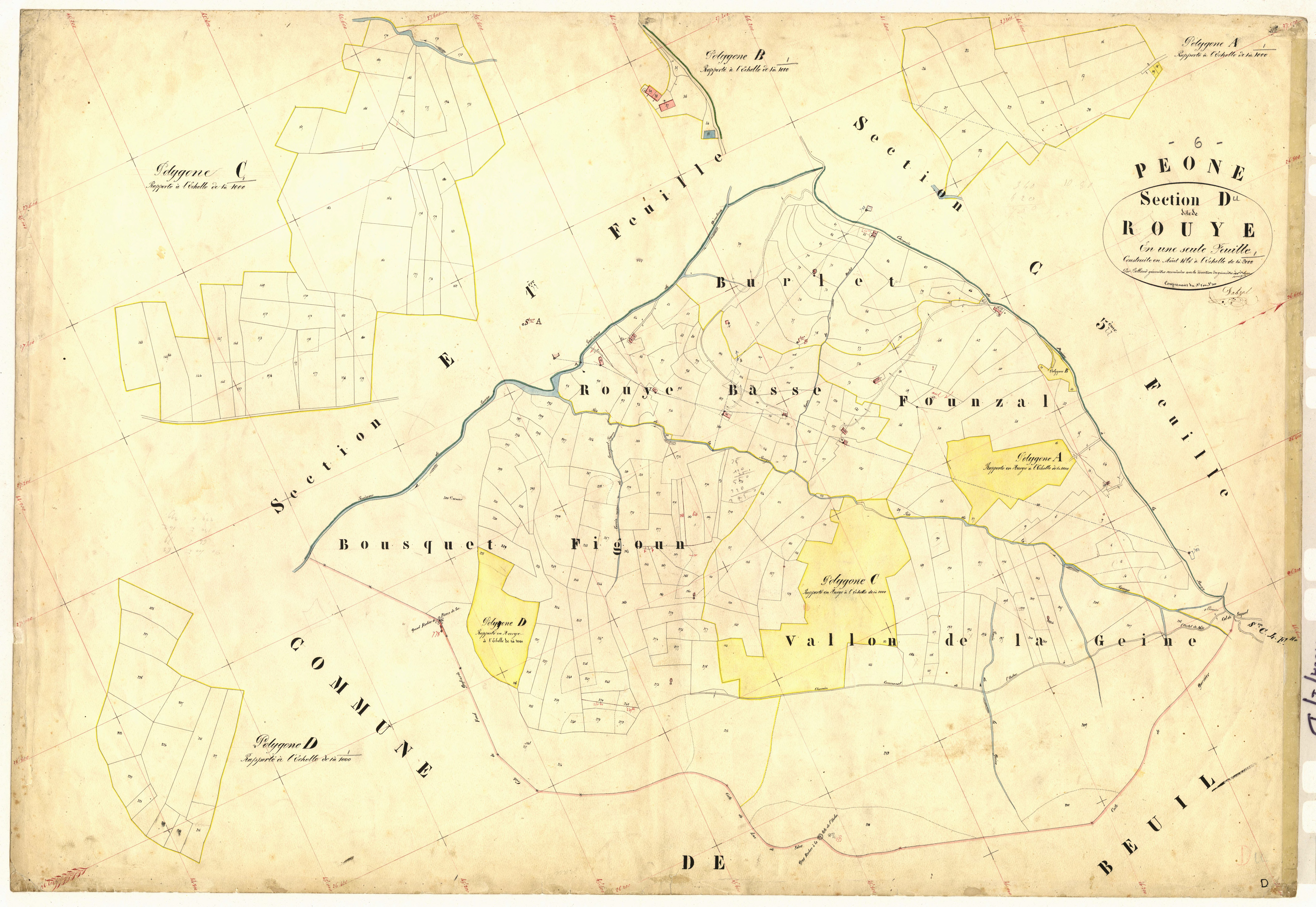 Rouye. - Plan de section, D
