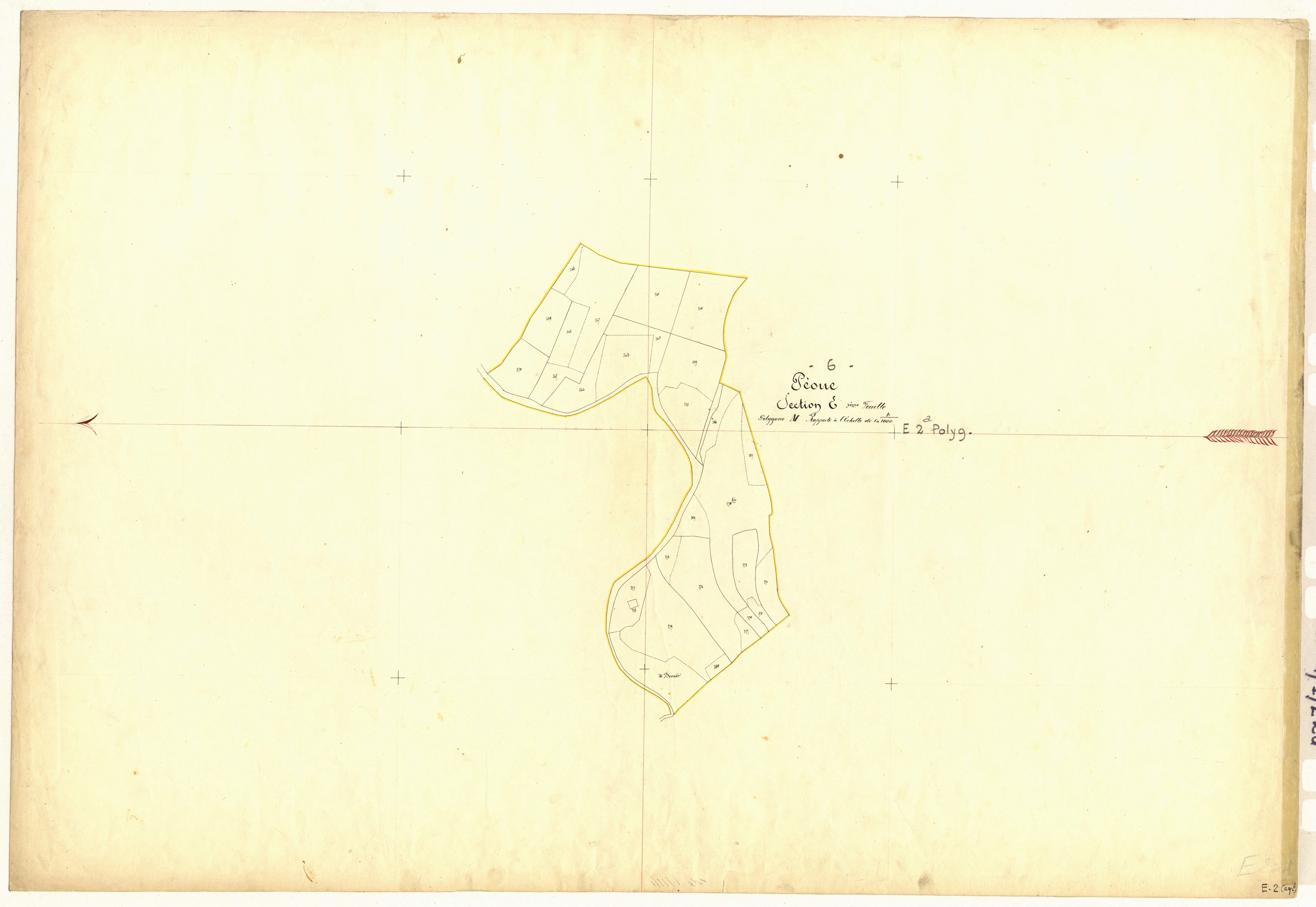 Le Quartier (développement). - Plan de section, E2(d)