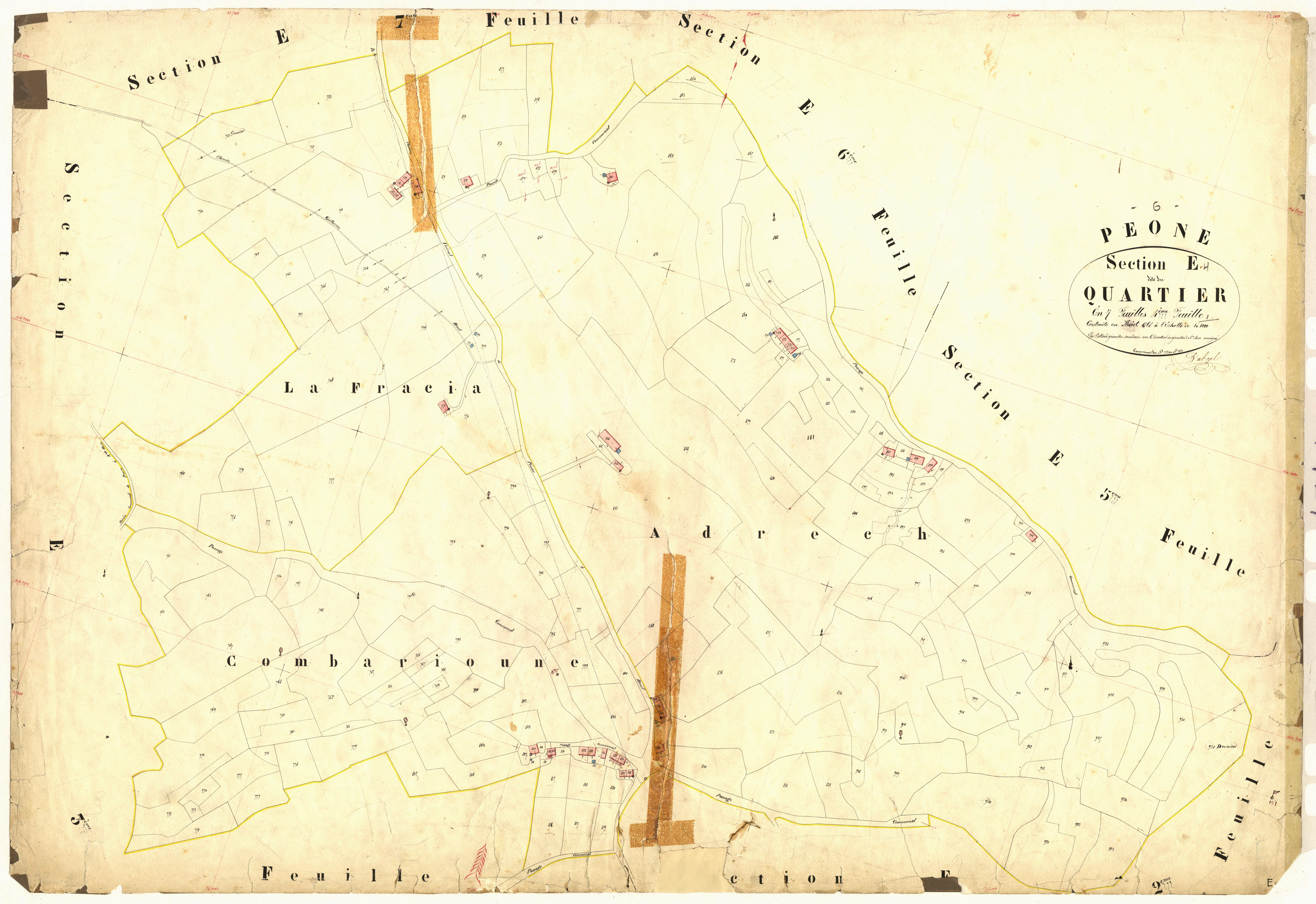 Le Quartier. - Plan de section, E4