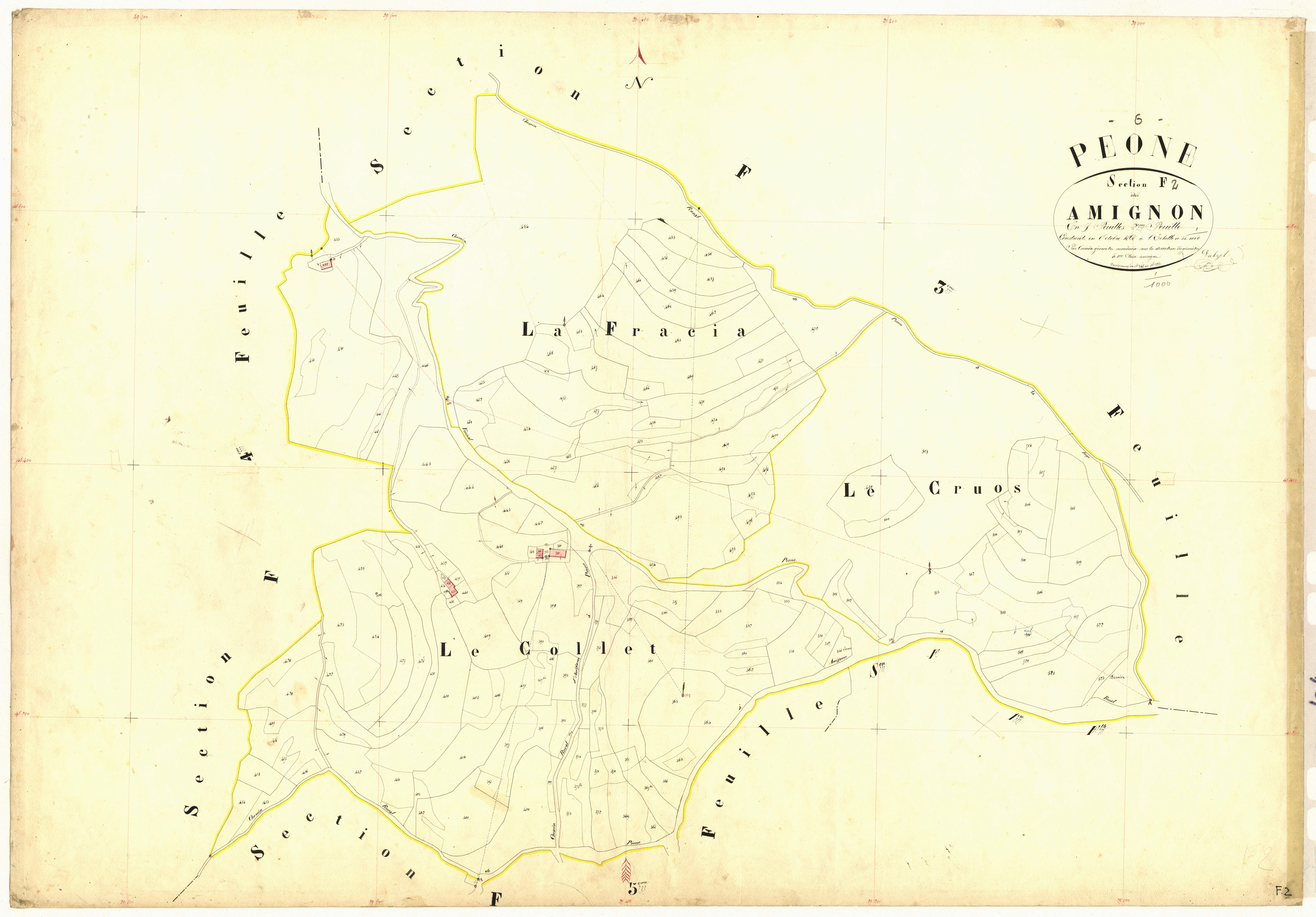 Amignon. - Plan de section, F2