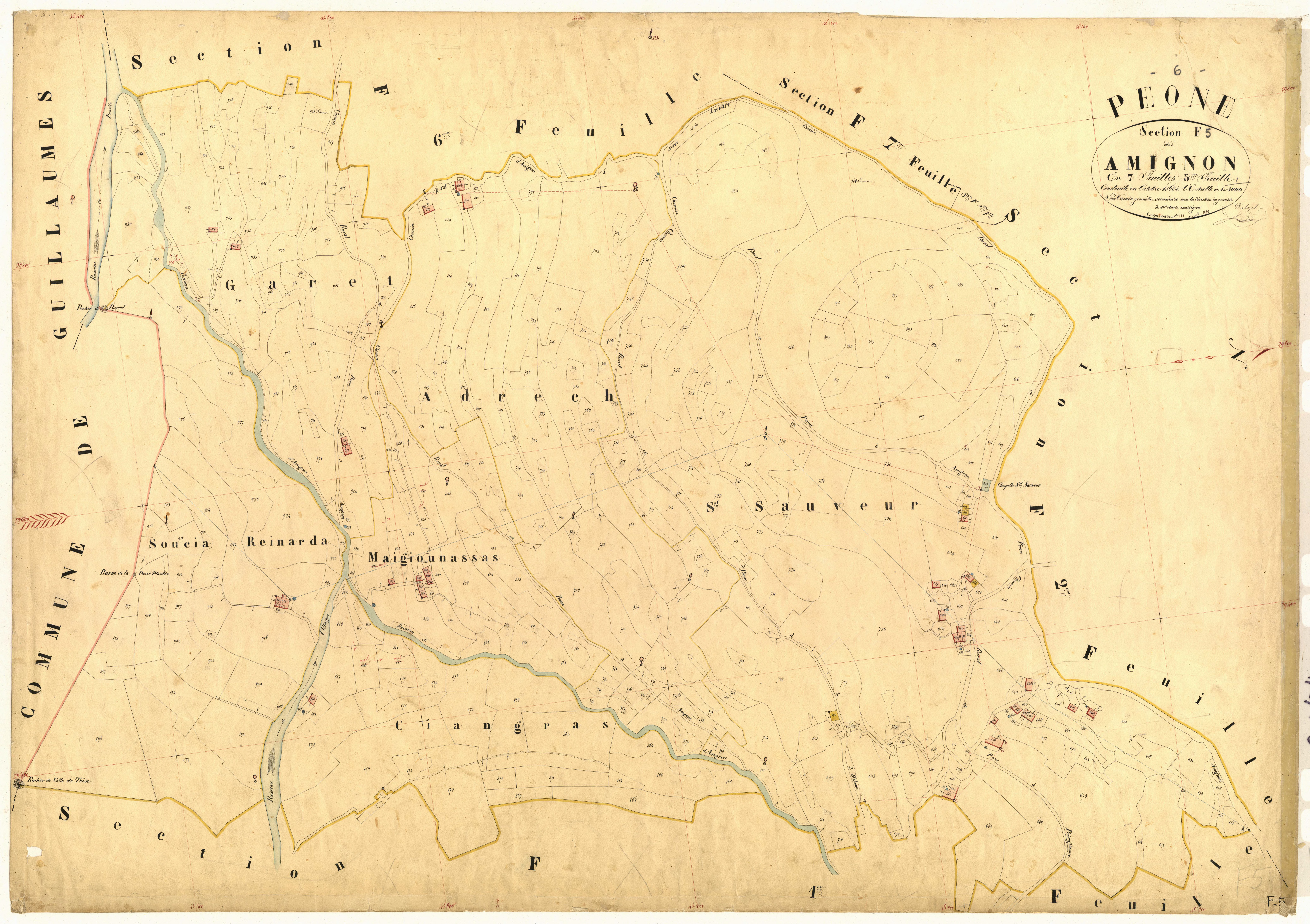 Amignon. - Plan de section, F5