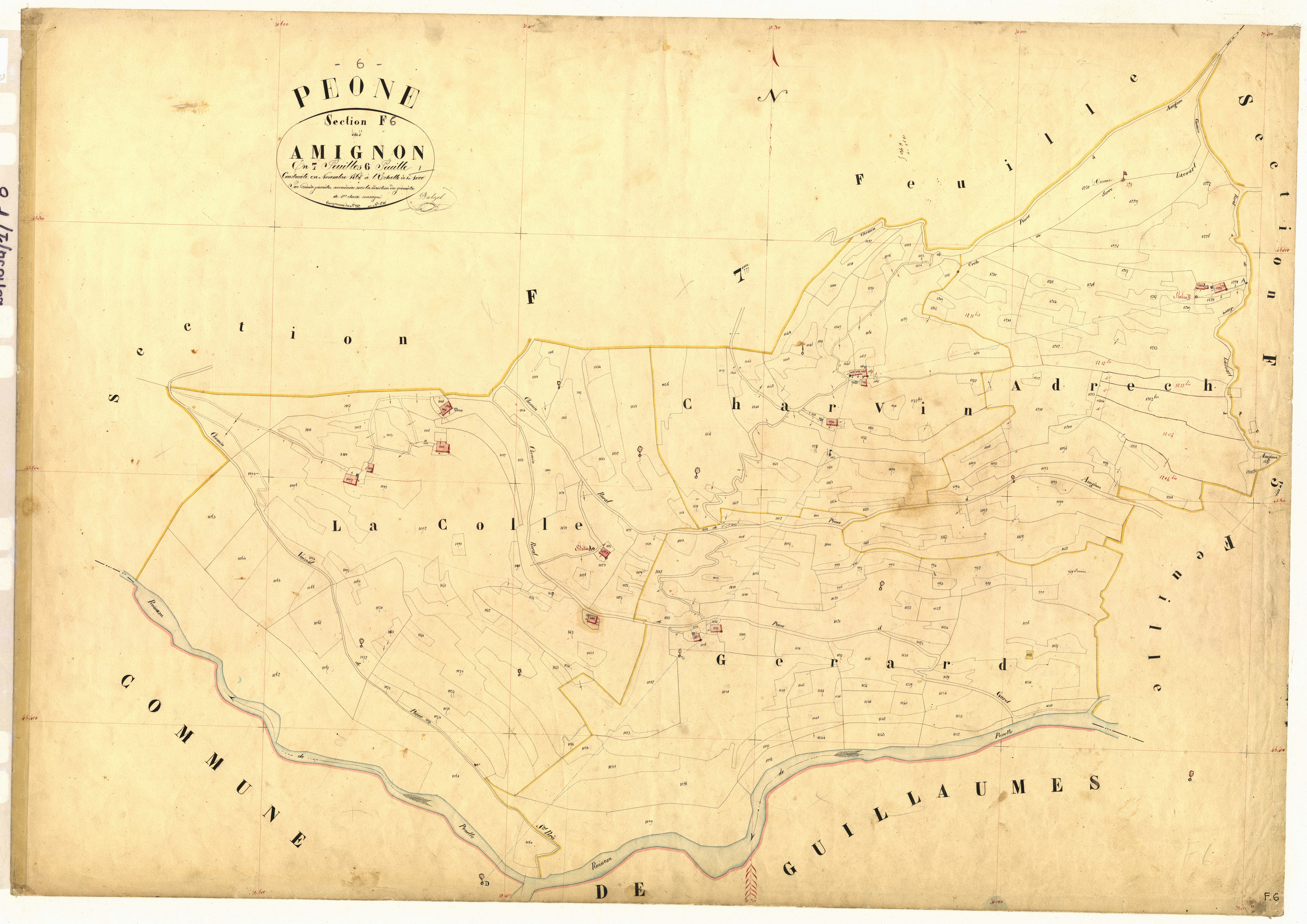 Amignon. - Plan de section, F6
