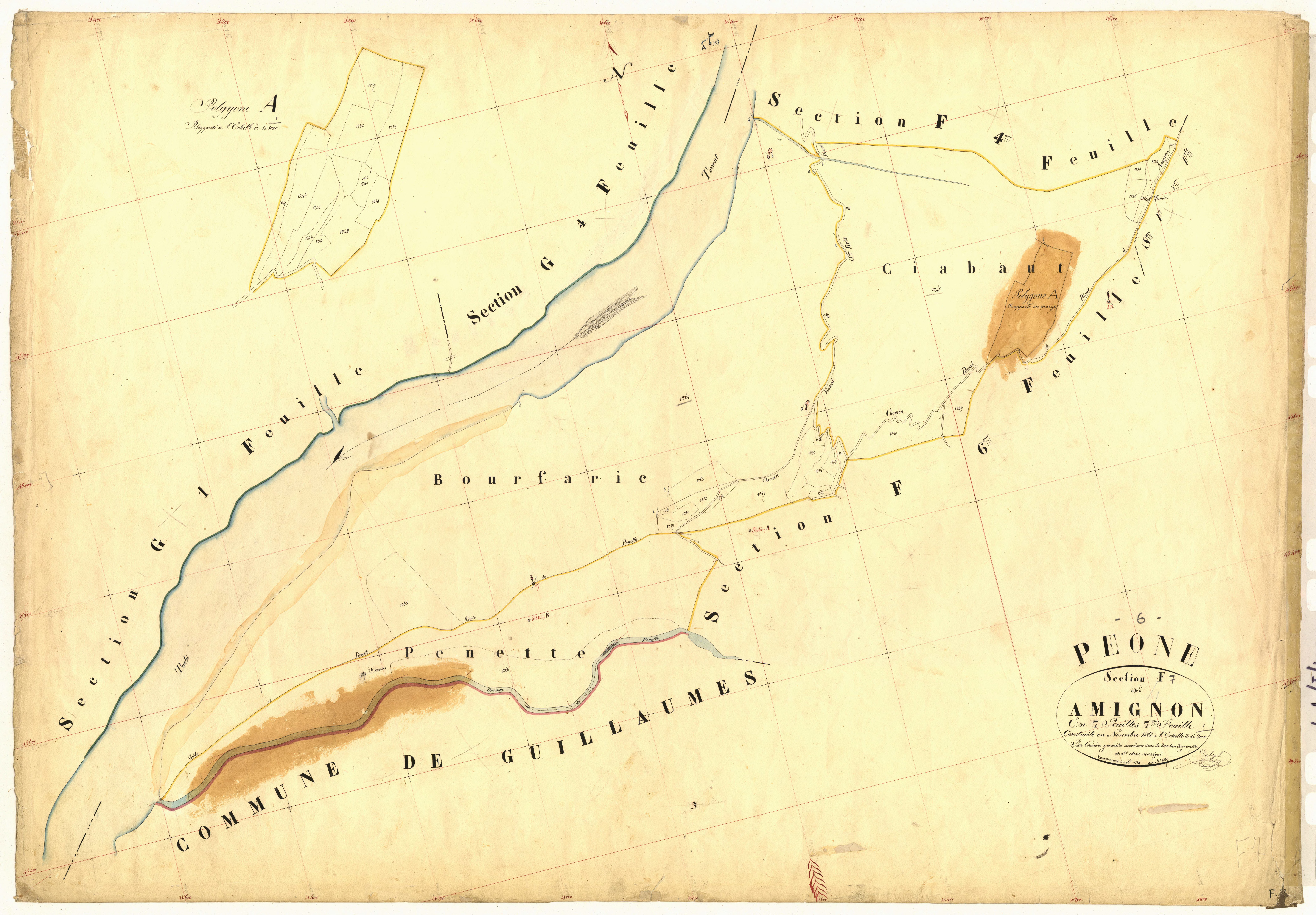 Amignon. - Plan de section, F7