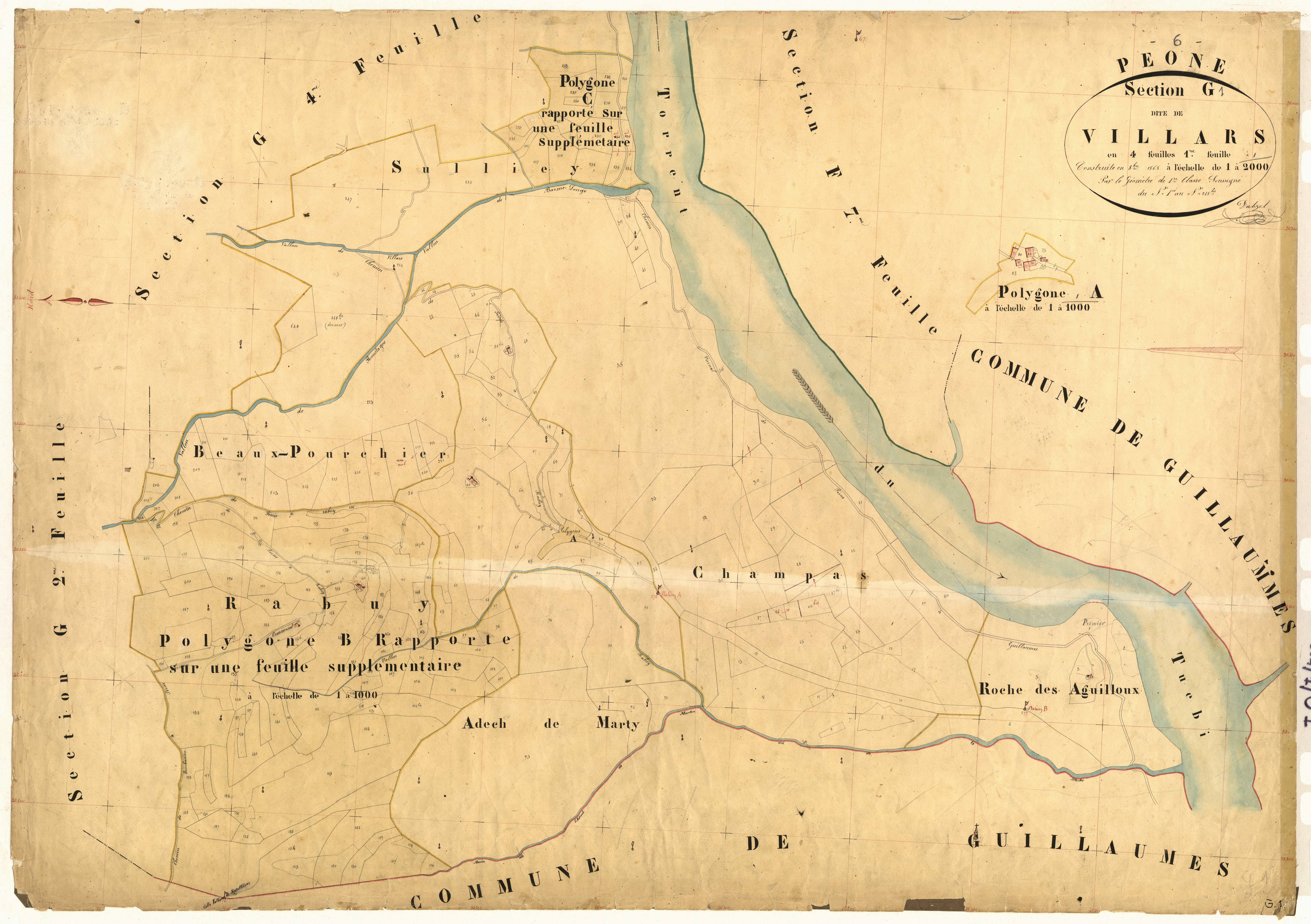 Villars. - Plan de section, G1
