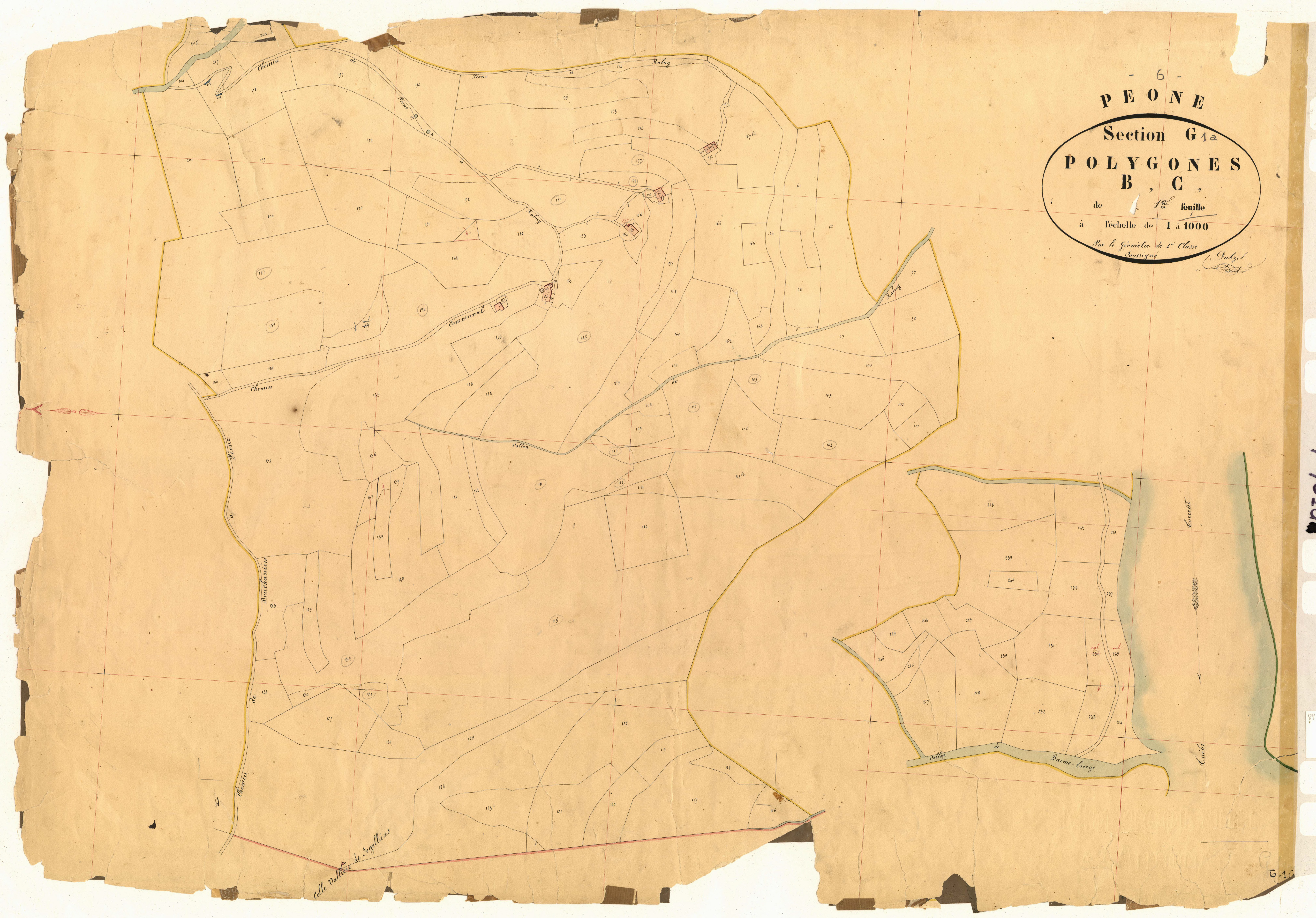 Villars (développement). - Plan de section, G1(d)
