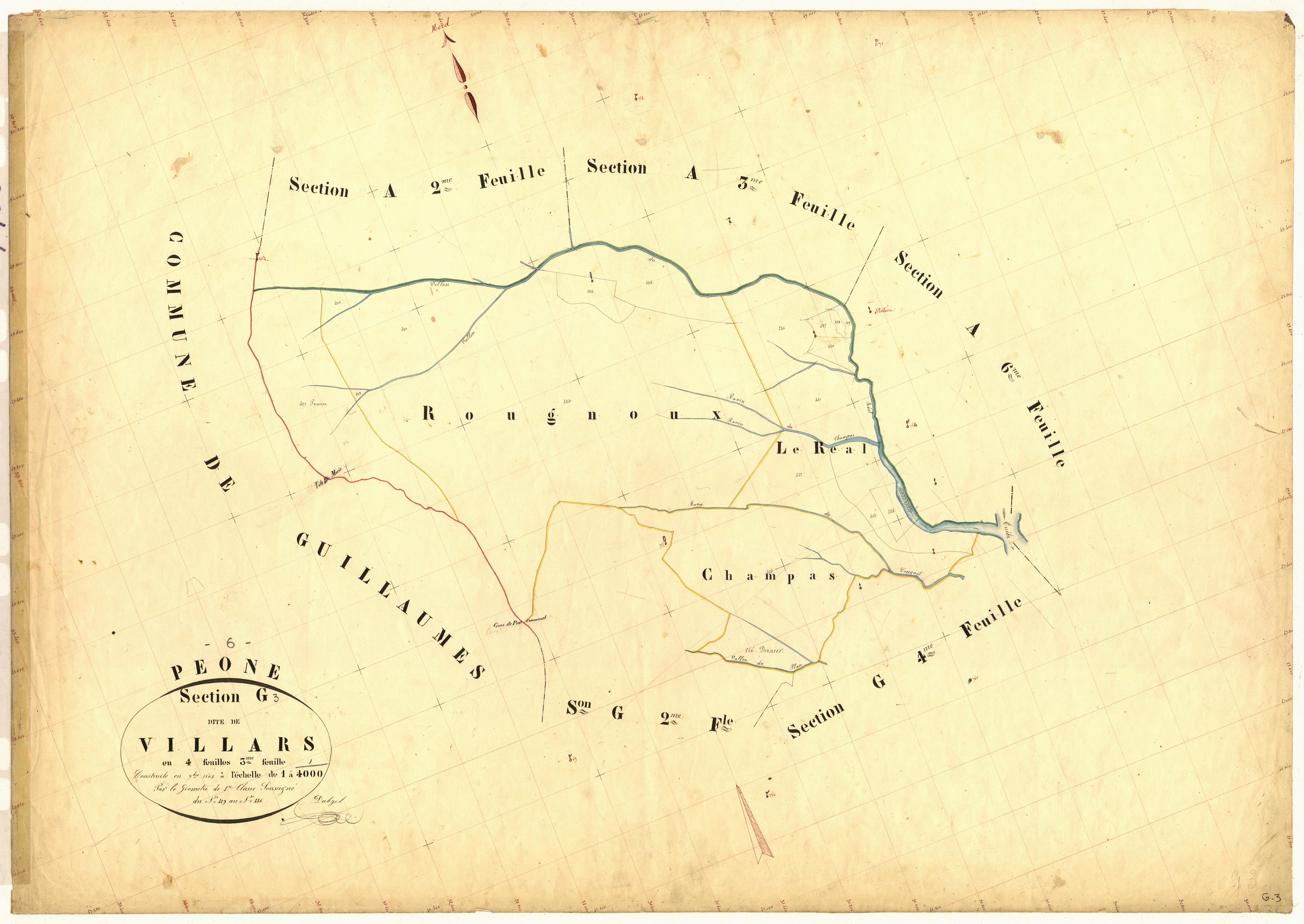 Villars. - Plan de section, G3