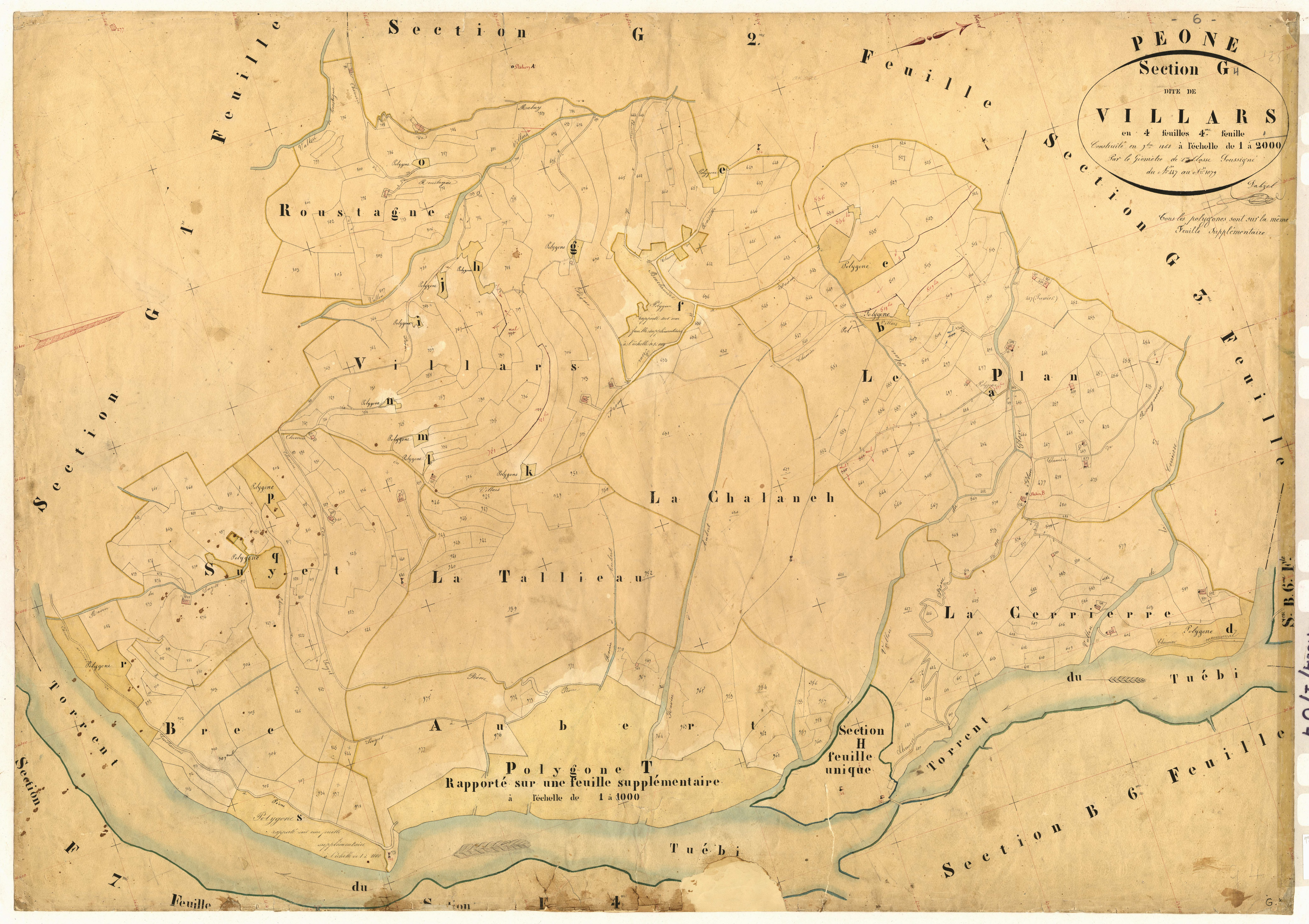 Villars. - Plan de section, G4