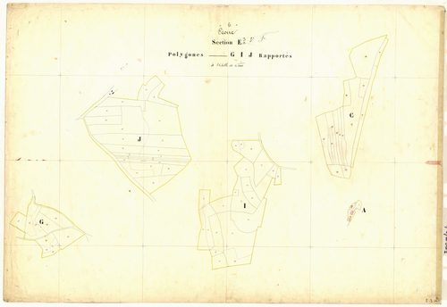 Le Quartier (développement, 1ère partie). - Plan de section, E3(d1)